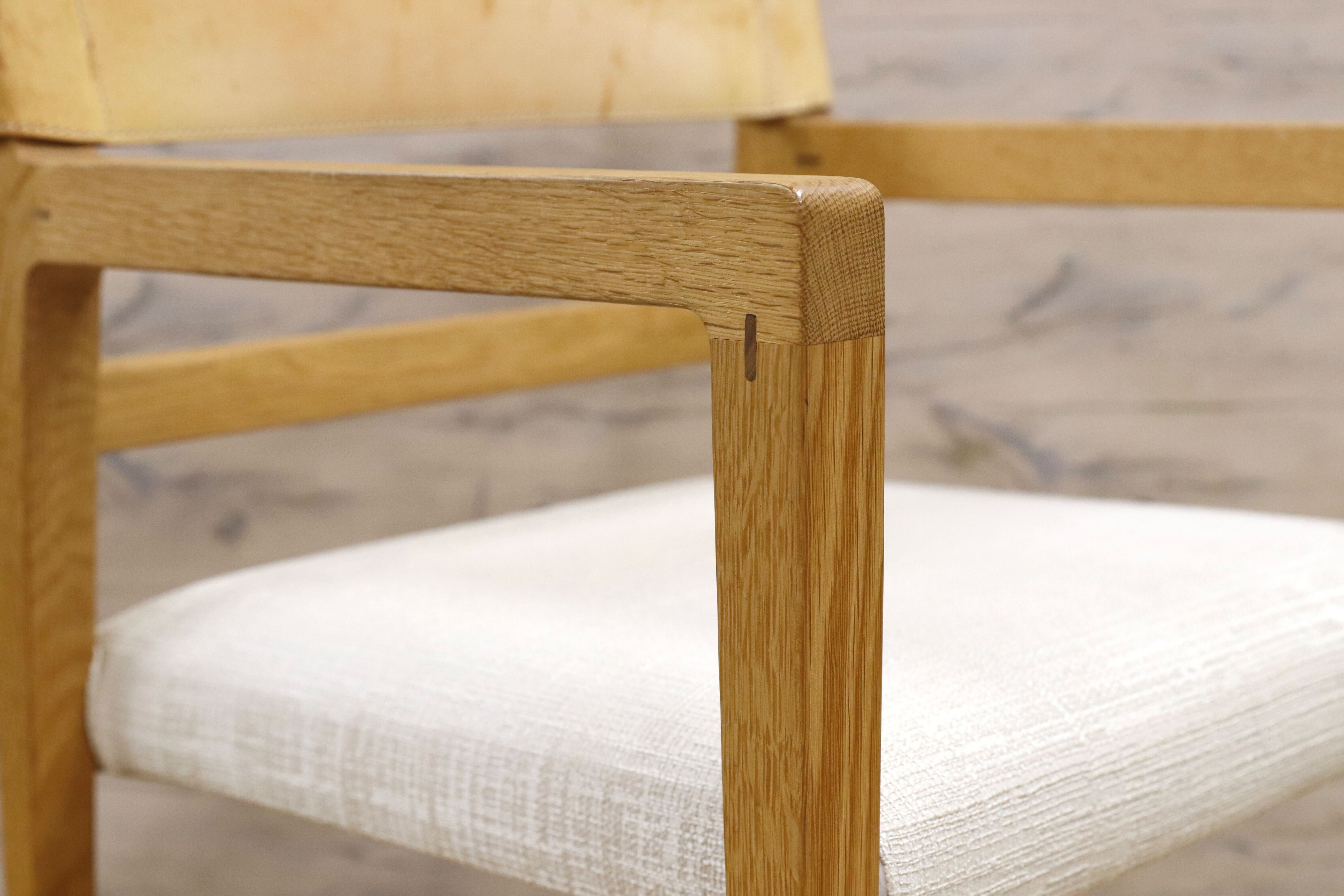 GMHN14○Ritzwell / リッツウェル IBIZA FORTE イビサフォルテ アームチェア ダイニングチェア 椅子 楢無垢材 ヌメ革 モデルハウス展示品