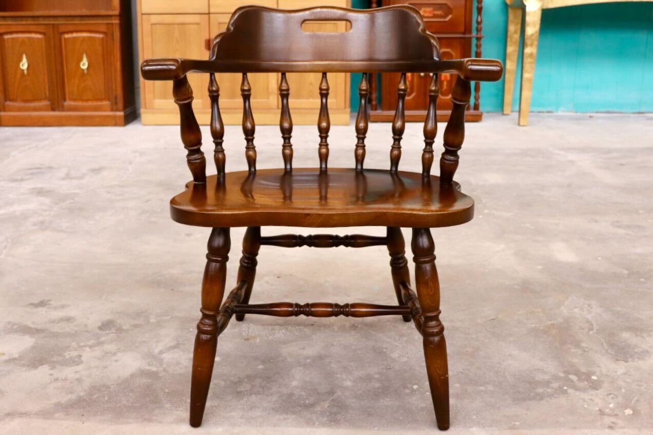 GMHS591A○飛騨産業 / HIDA キツツキ ウィンザーチェア ダイニングチェア 椅子 カントリー レトロ 無垢 国産家具