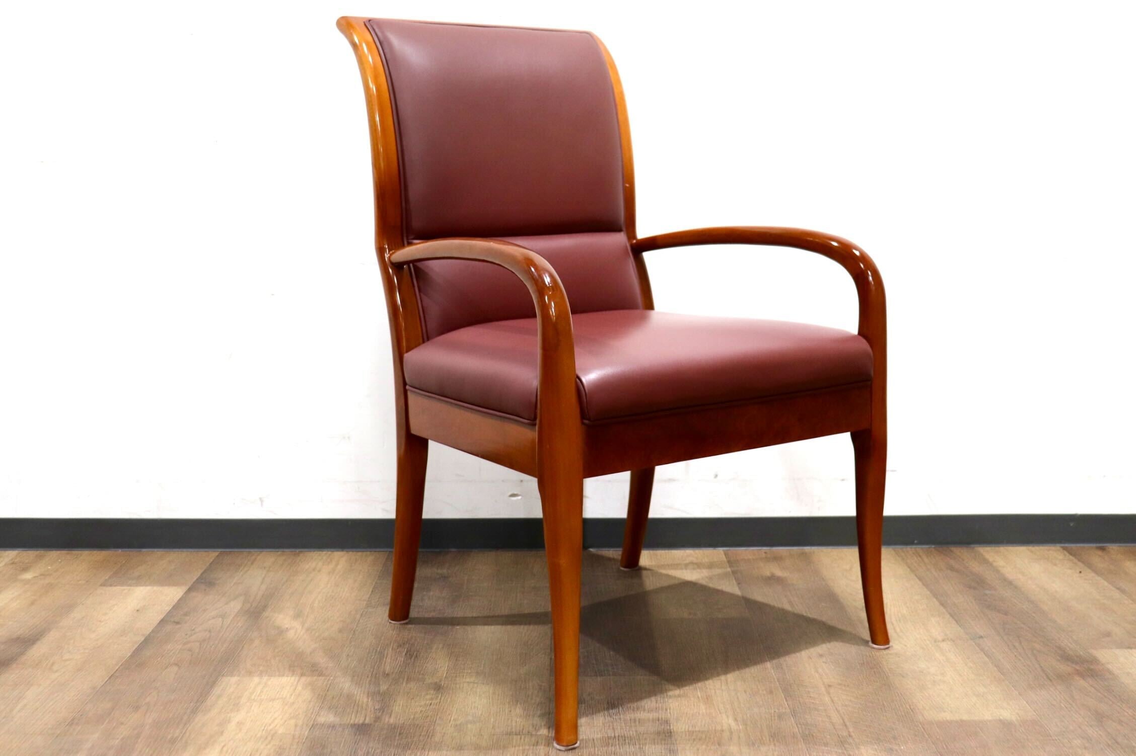 GMHK626A○domani / ドマーニ カリモク最高峰 Forza フォルザ ダイニングチェア アームチェア 食卓椅子 本革 モダン 肘置き 定価約27万