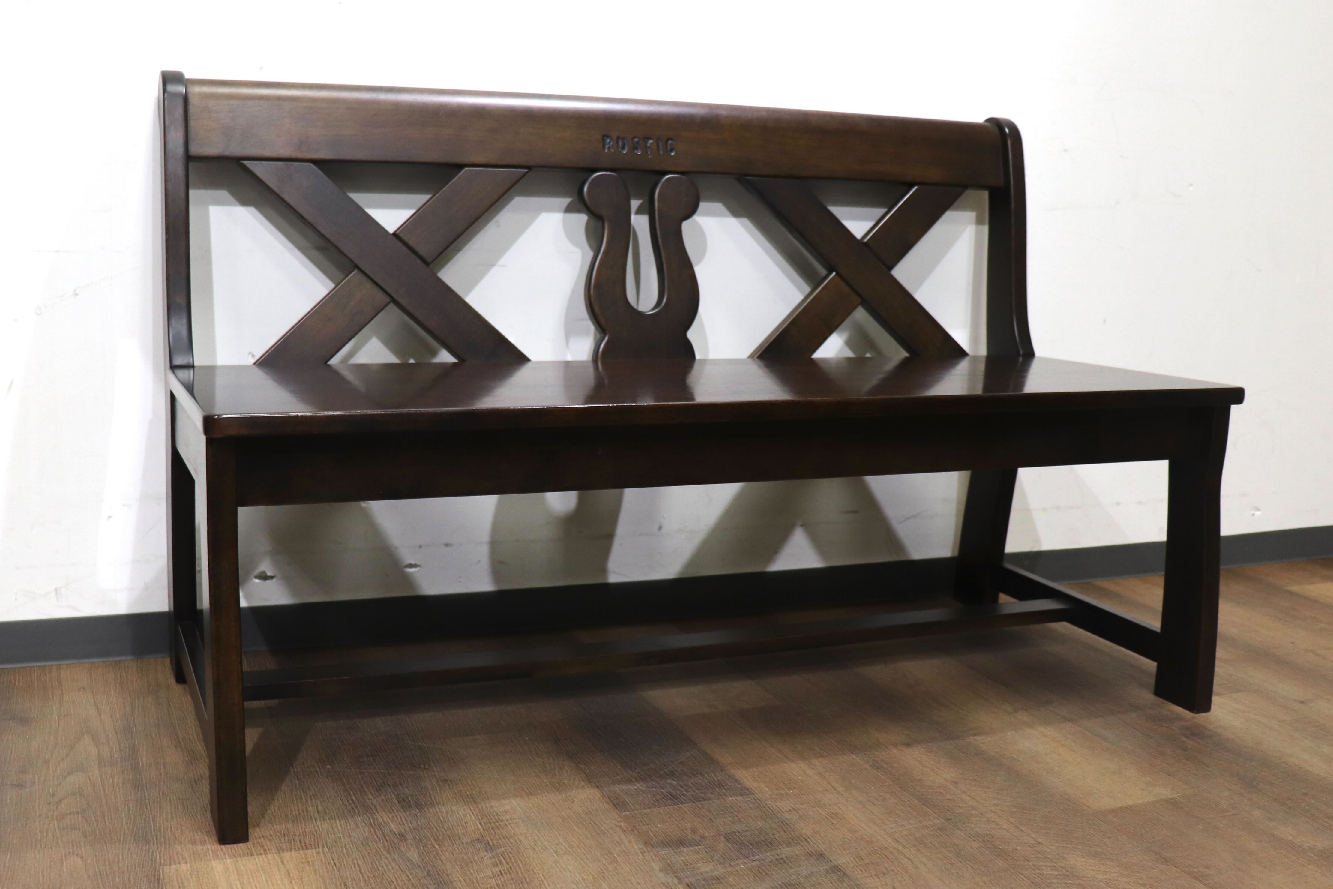 GMHN255○karimoku/カリモク RUSTIC ルスティック ベンチ ダイニングチェア 椅子 レトロ カントリー コロニアル 人気廃番シリーズ 国産家具