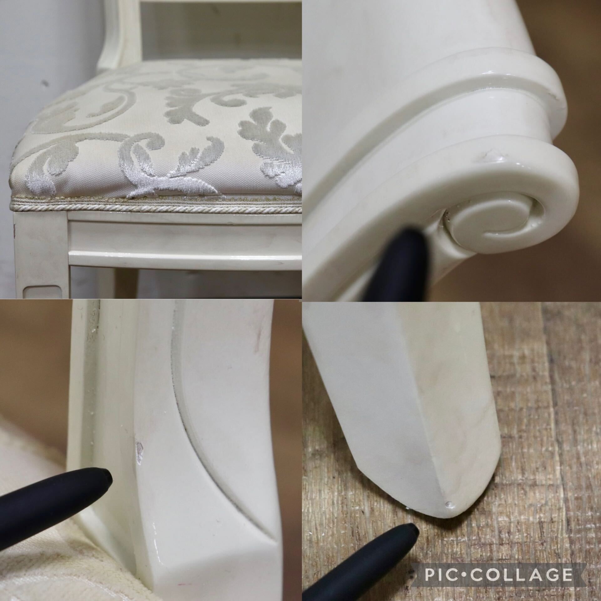 GMHK842E○SaltarelliMOBILI / サルタレッリモビリGIULIETTA ジュリエッタ ダイニングチェア 姫家具 口ココ調 イタリア製 定価約6.8万