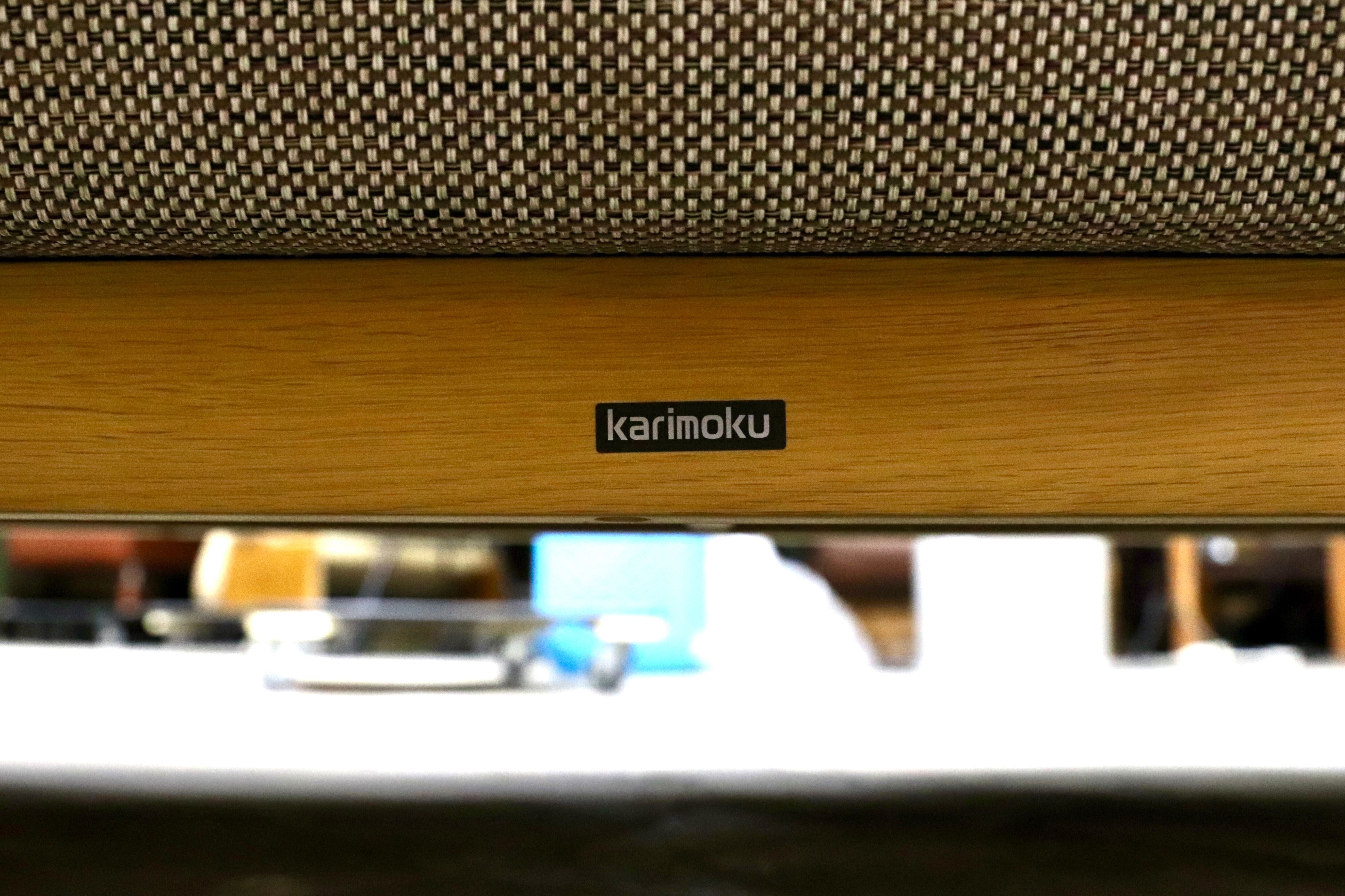 GMIS374○karimoku / カリモク UU62シリーズ 長椅子 3人掛けソファ トリプルソファ 布張り オーク材 北欧スタイル 国産家具 定価約32.5万