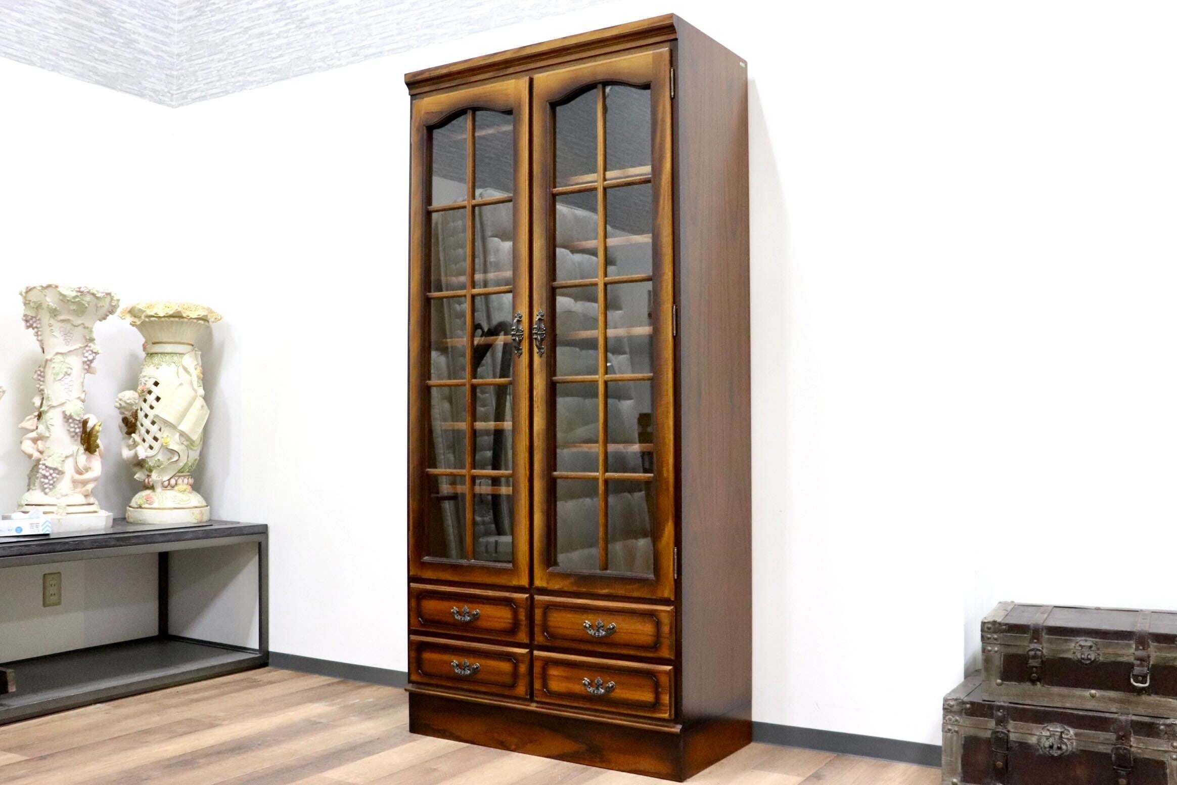 GMHS50○karimoku / カリモク コロニアル 本棚 本箱 書棚 飾り棚 ブックシェルフ キャビネット カントリー クラシック 国産家具 定価約20万