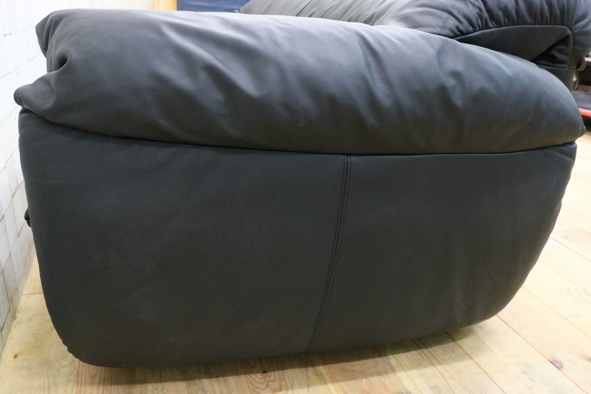 GMIS46D○HUKLA / フクラ EDINA エディナ 2人掛けソファ ラブソファ ブラック 本革 レザー 高級家具 定価約80万 検)マラルンガ イタリア