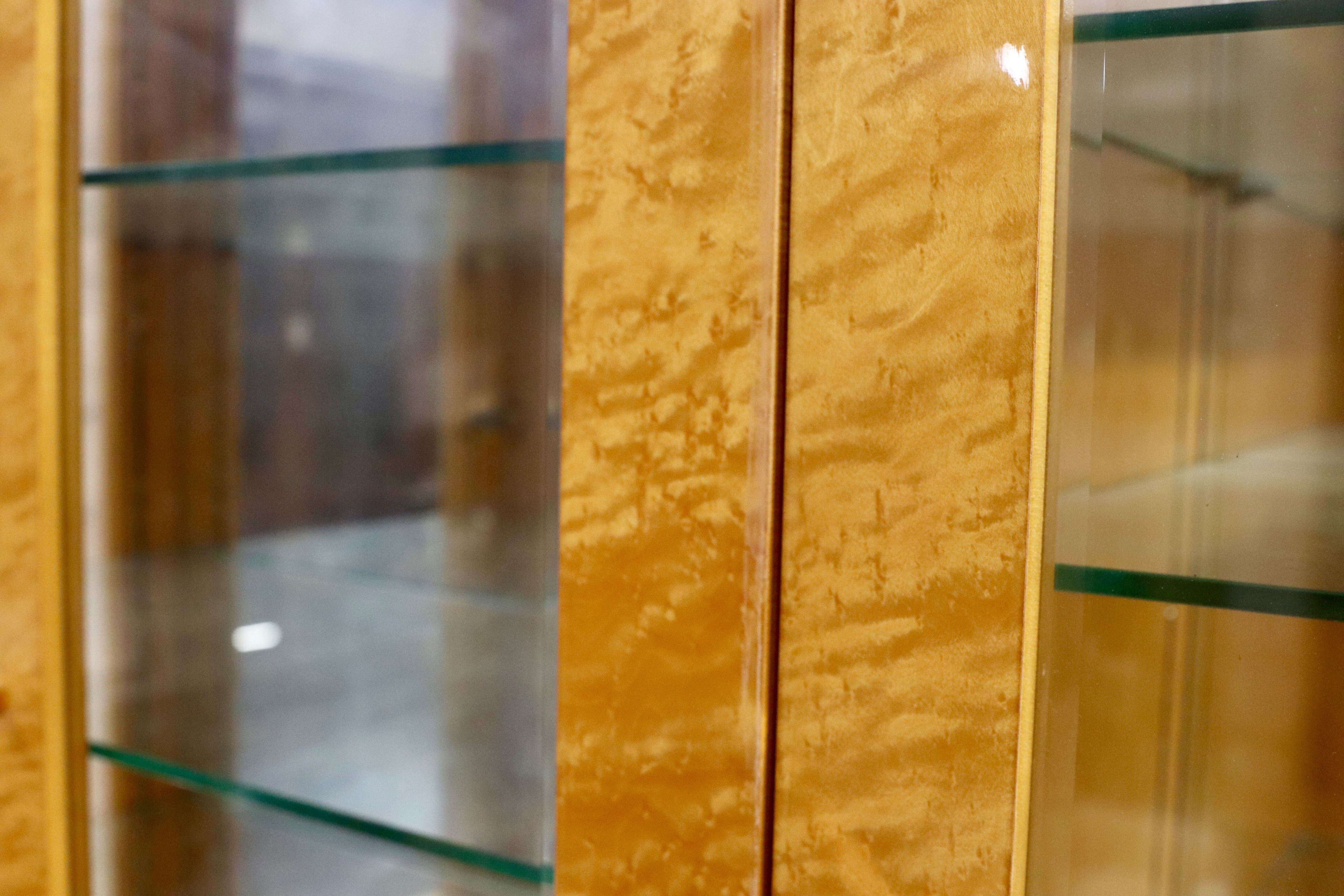 GMIS371○IDC大塚家具 スプレンダー キャビネット 飾り棚 バーズアイメープル クラシック エレガント リビングボード カップボード