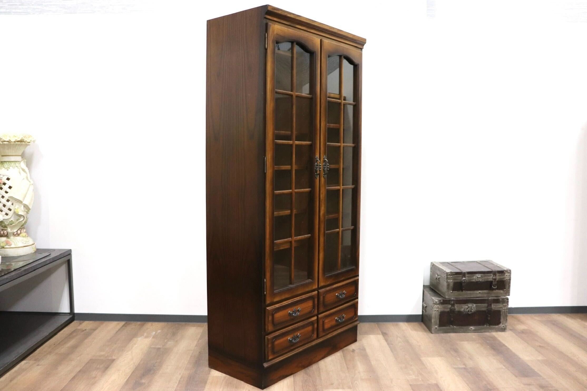 GMHS50○karimoku / カリモク コロニアル 本棚 本箱 書棚 飾り棚 ブックシェルフ キャビネット カントリー クラシック 国産家具 定価約20万