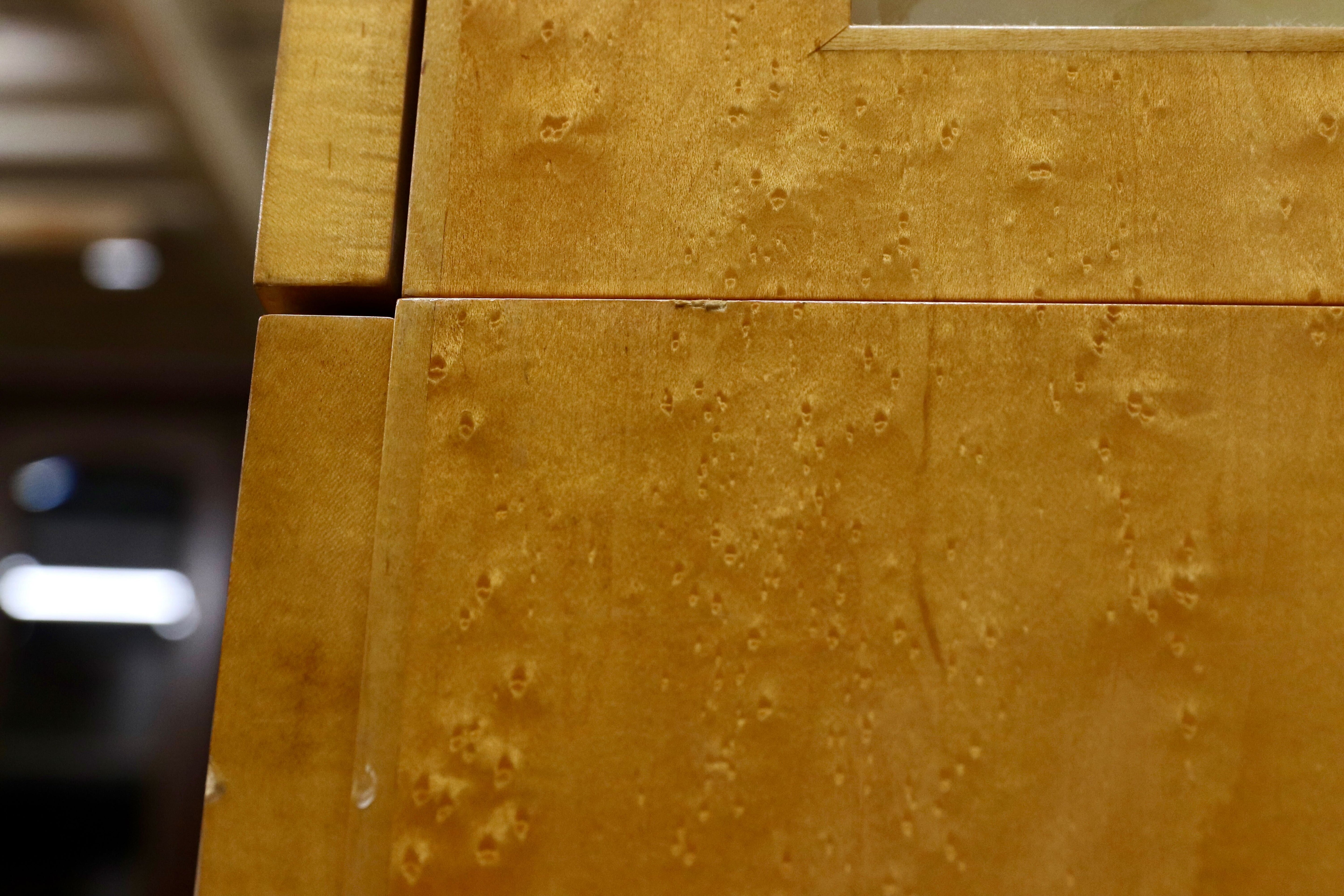 GMIS371○IDC大塚家具 スプレンダー キャビネット 飾り棚 バーズアイメープル クラシック エレガント リビングボード カップボード