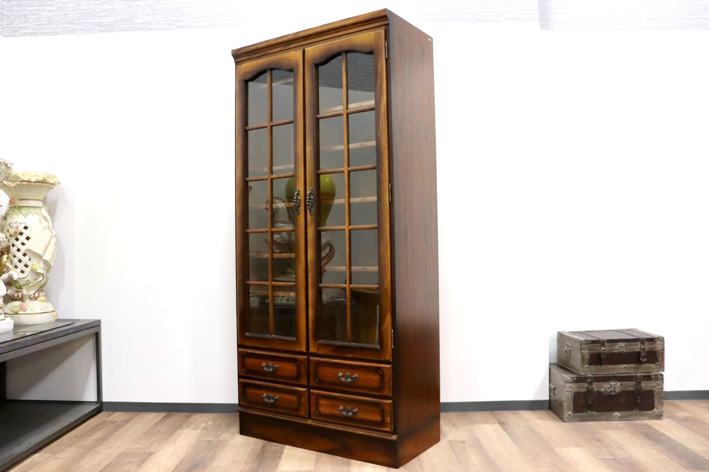 GMHS50○karimoku / カリモク コロニアル 本棚 本箱 書棚 飾り棚 ブックシェルフ キャビネット カントリー クラシック 国産家具 定価約20万