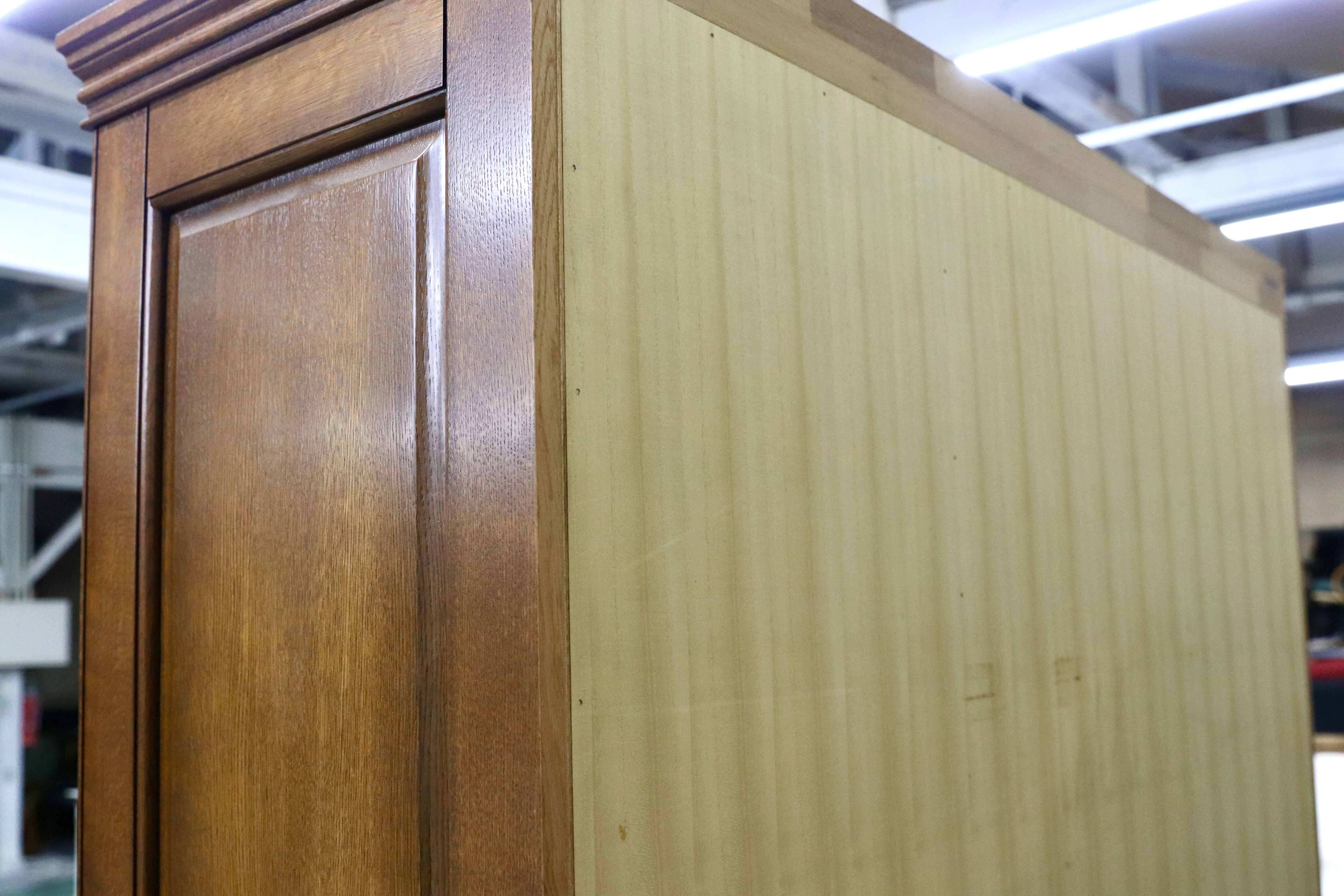 GMIH351○クラシック アンティーク キャビネット 飾り棚 書棚 リビングボード カップボード オーク材 検)府中 東海 ロイヤル カリモク