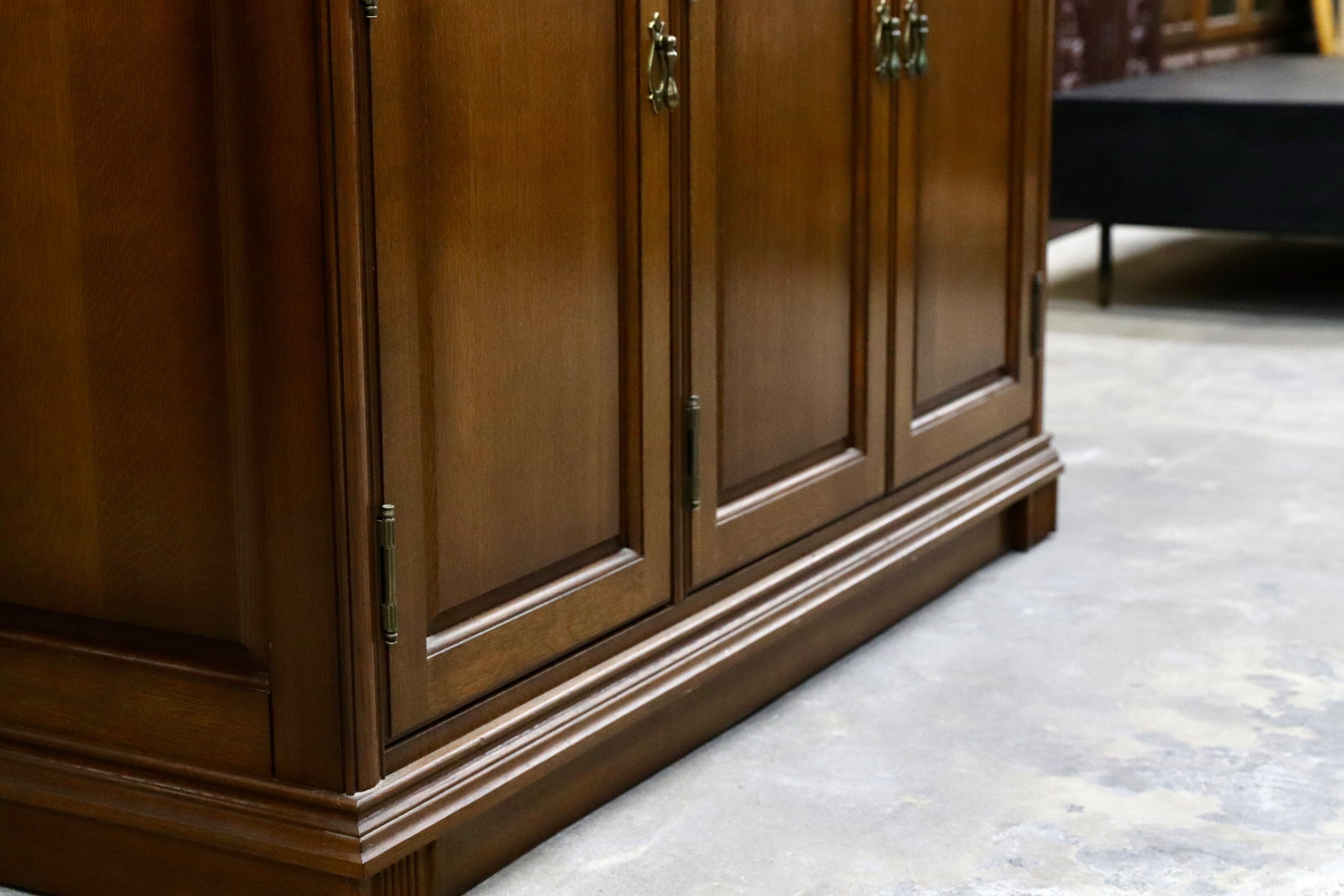 GMIH351○クラシック アンティーク キャビネット 飾り棚 書棚 リビングボード カップボード オーク材 検)府中 東海 ロイヤル カリモク