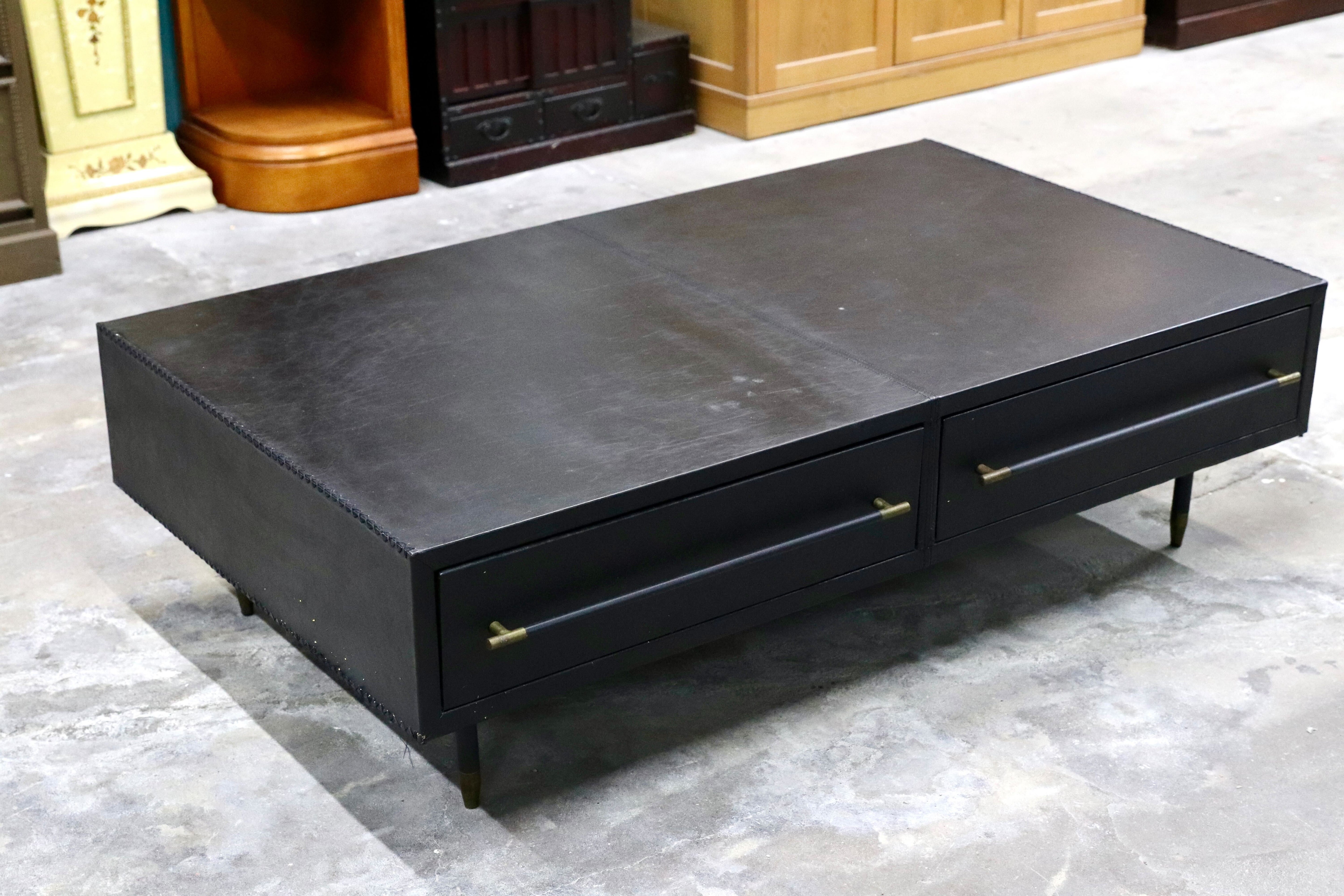 GMIK691○レザー センターテーブル リビングテーブル スタイリッシュモダン アンティーク 検)HALO アスプルンド ロルフベンツ IDC大塚家具