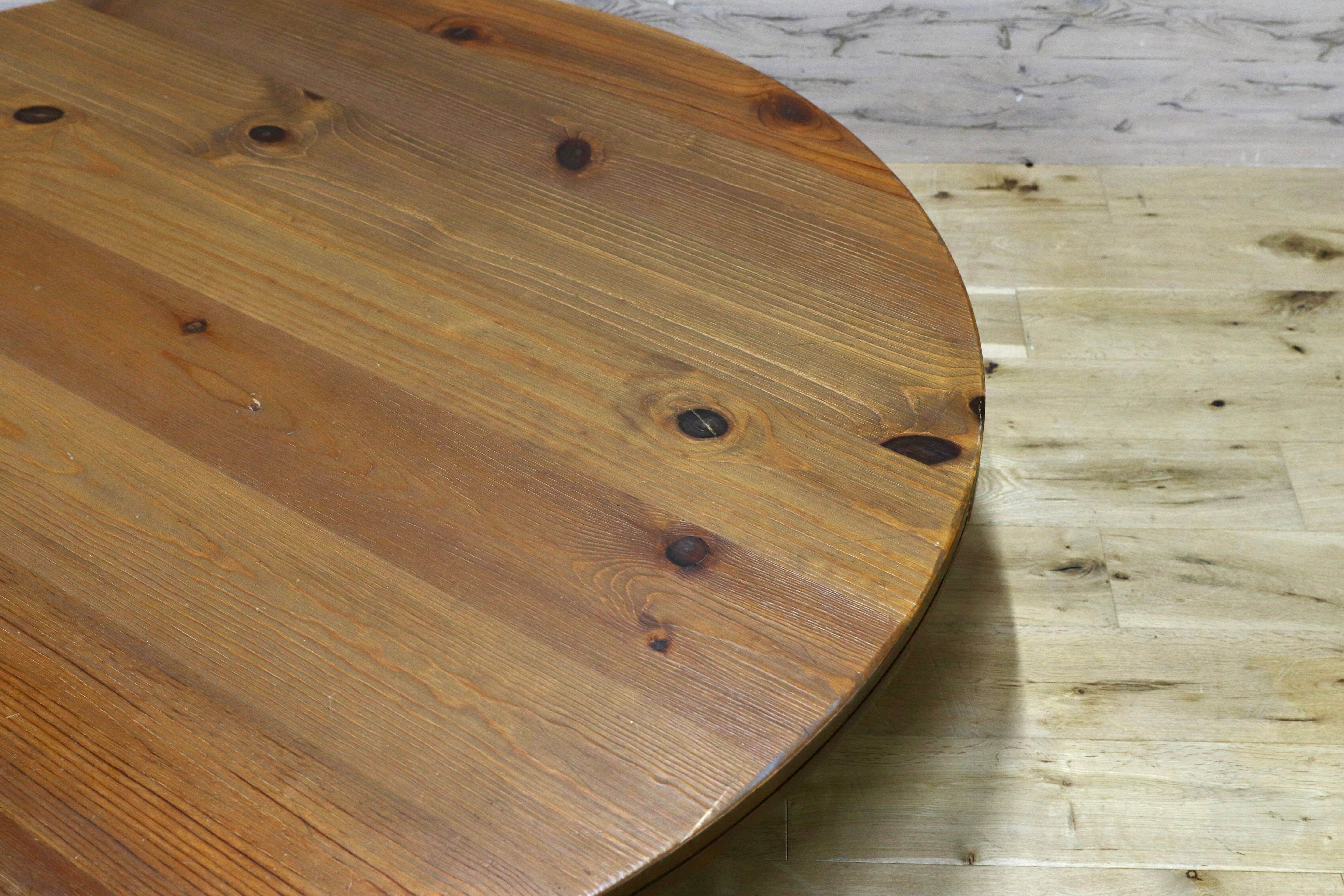 GMJS24○ACTUS / アクタス F1テーブル ラウンドテーブル リビングテーブル パイン無垢材 円卓 直径154cm 北欧スタイル 広松木工 約35万