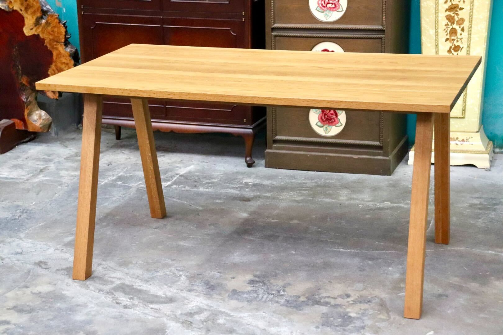 GMIS347○unico / ウニコ ELEMT エレムト ダイニングテーブル 食卓テーブル 作業台 オーク材 北欧スタイル モダン 定価約7.1万 展示品