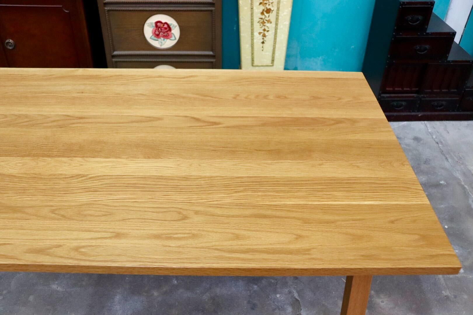 GMIS347○unico / ウニコ ELEMT エレムト ダイニングテーブル 食卓テーブル 作業台 オーク材 北欧スタイル モダン 定価約7.1万 展示品