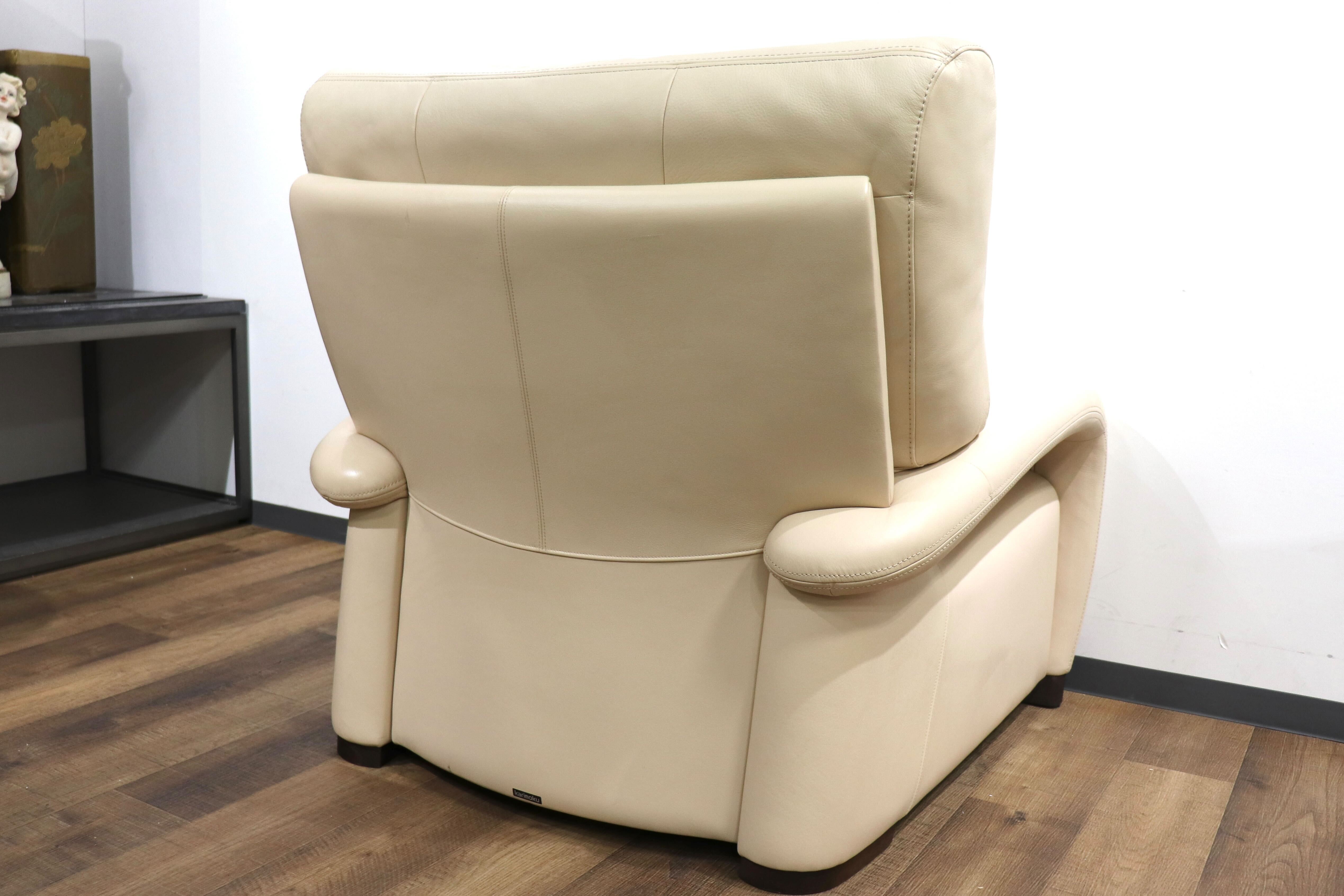 GMHN254B○karimoku / カリモク 1人掛けソファ シングルソファ ラウンジソファ アームチェア 応接 ハイバック 本革 モダン 国産家具