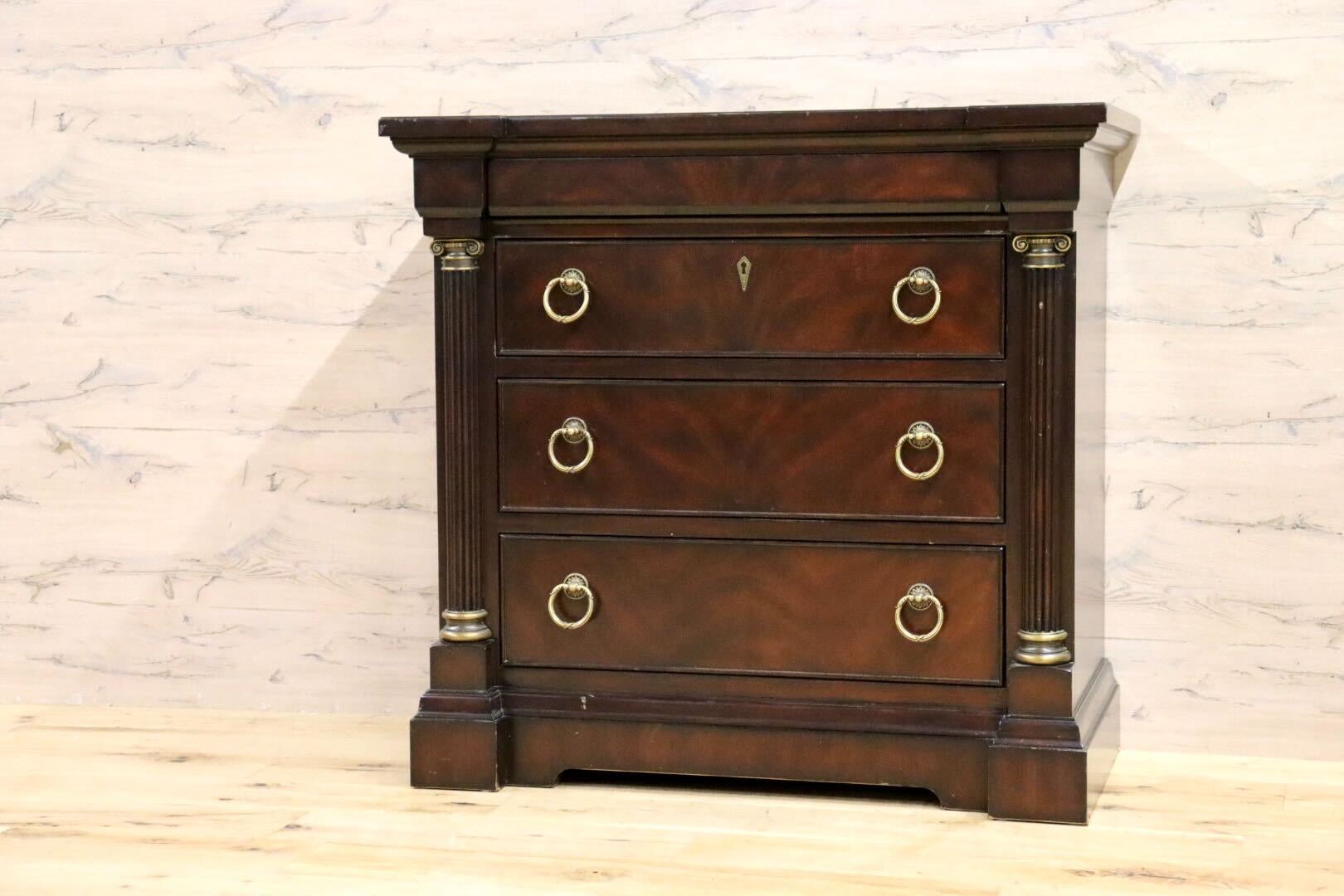 GMHK318○DREXEL HERITAGE / ドレクセルヘリテイジ チェスト キャビネット 収納家具 ドロワー 店舗什器 マホガニー ヴィンテージ 希少