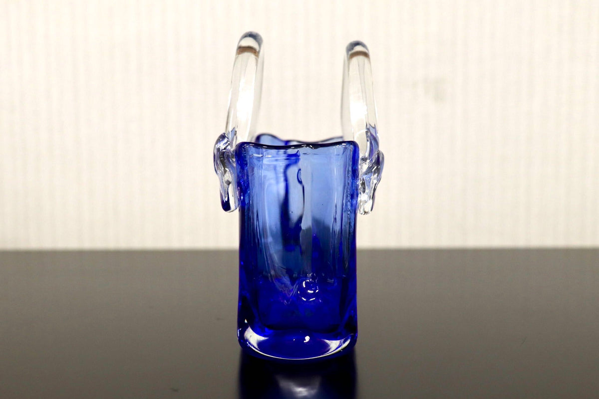 GMJO141E○ガラス製 ハンドバッグ型 フラワーベース 花瓶 花器 一輪挿し 小物入れ 置物 インテリア モダン ミッドセンチュリー
