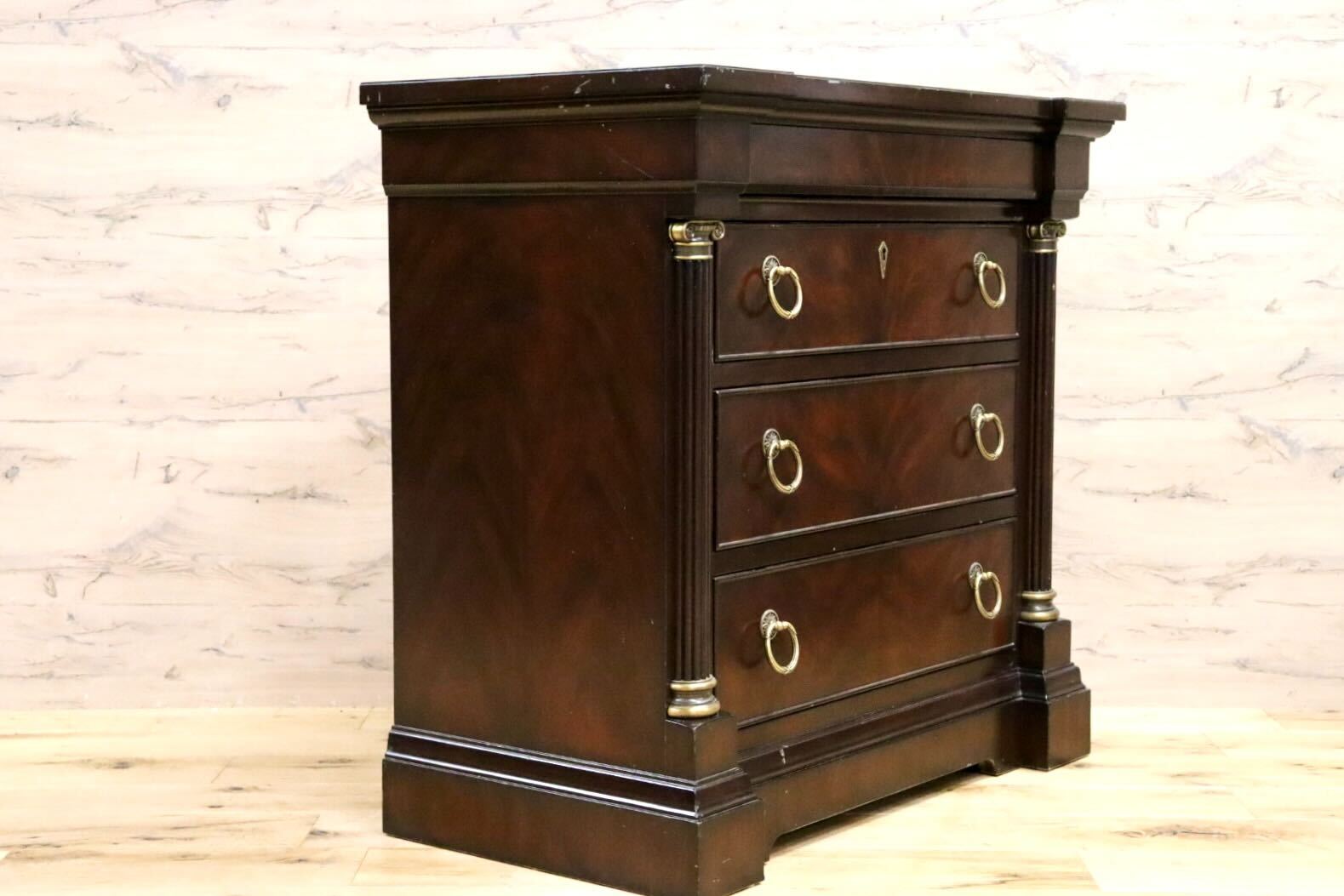 GMHK318○DREXEL HERITAGE / ドレクセルヘリテイジ チェスト キャビネット 収納家具 ドロワー 店舗什器 マホガニー ヴィンテージ 希少