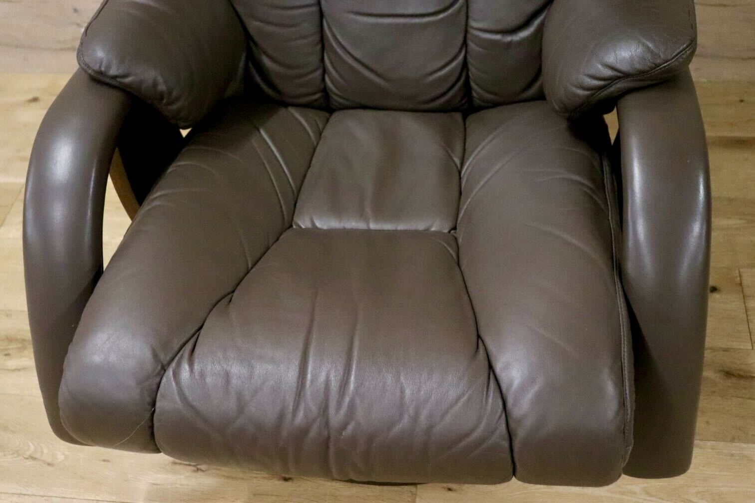 GMIH425A○冨士ファニチア / FUJI FANITURE 1人掛けソファ シングルソファ アームチェア 椅子 回転椅子 レザー 国産家具