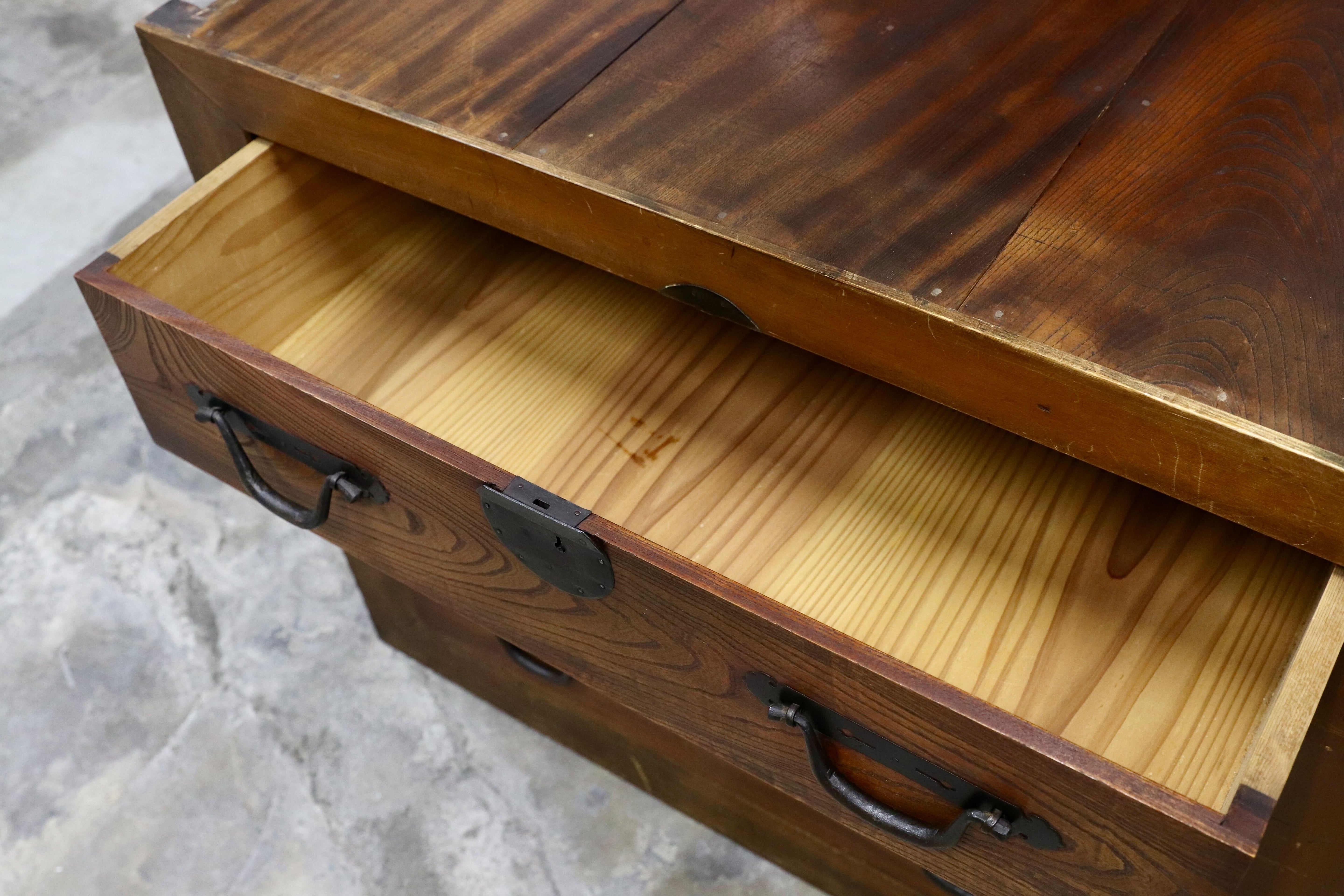 GMIS406○和製アンティーク サイドボード リビングボード 箪笥 店舗什器 引出し収納 古道具 古民家 レトロ