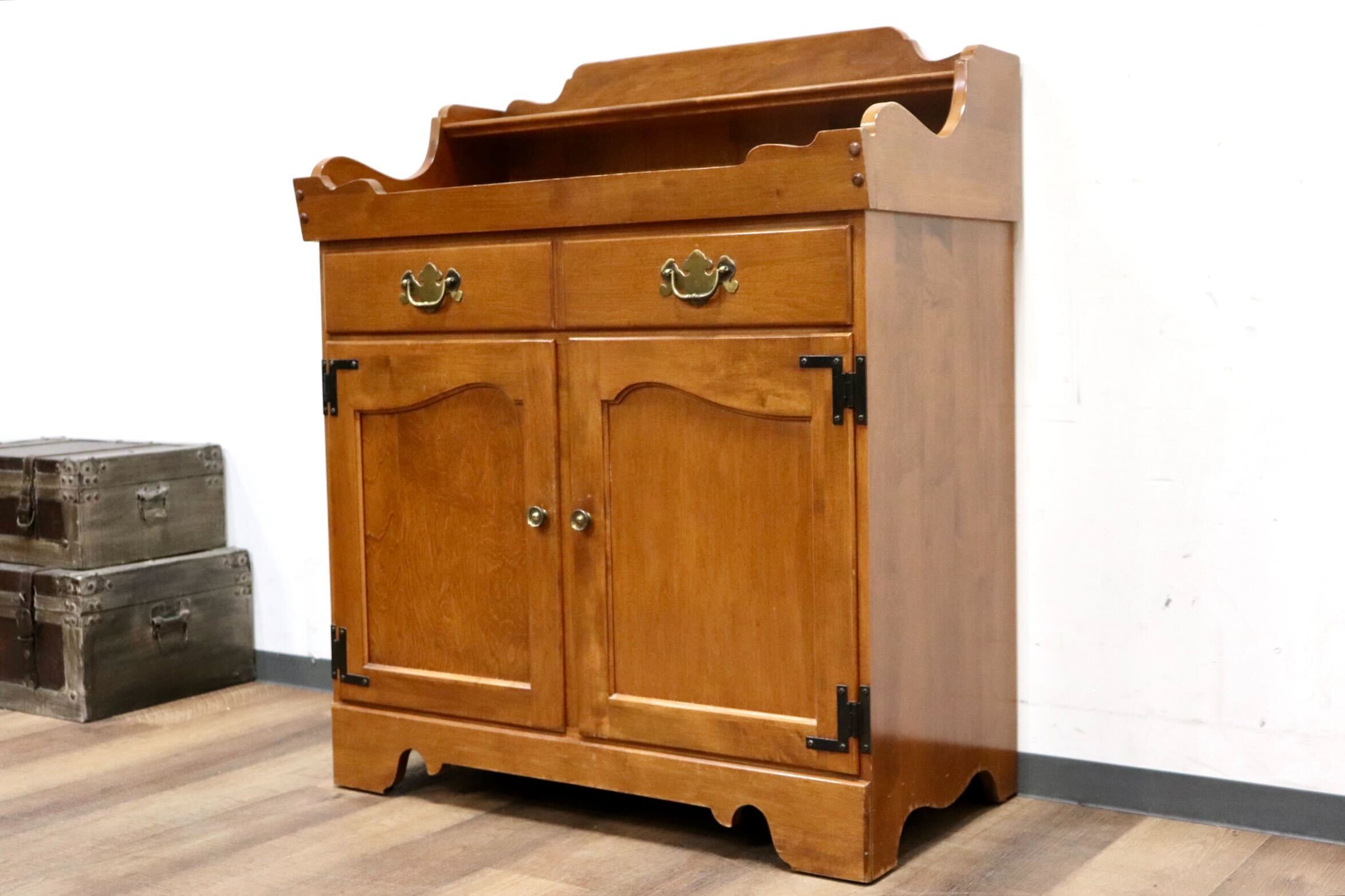 GMHH419A○ETHAN ALLEN / イーセンアーレン コンソールキャビネット 飾り棚 サイドボード 収納家具 US クラシック ヴィンテージ