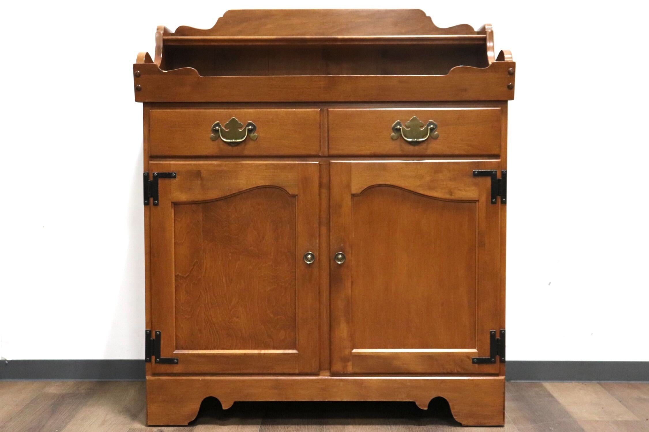 GMHH419A○ETHAN ALLEN / イーセンアーレン コンソールキャビネット 飾り棚 サイドボード 収納家具 US クラシック ヴィンテージ