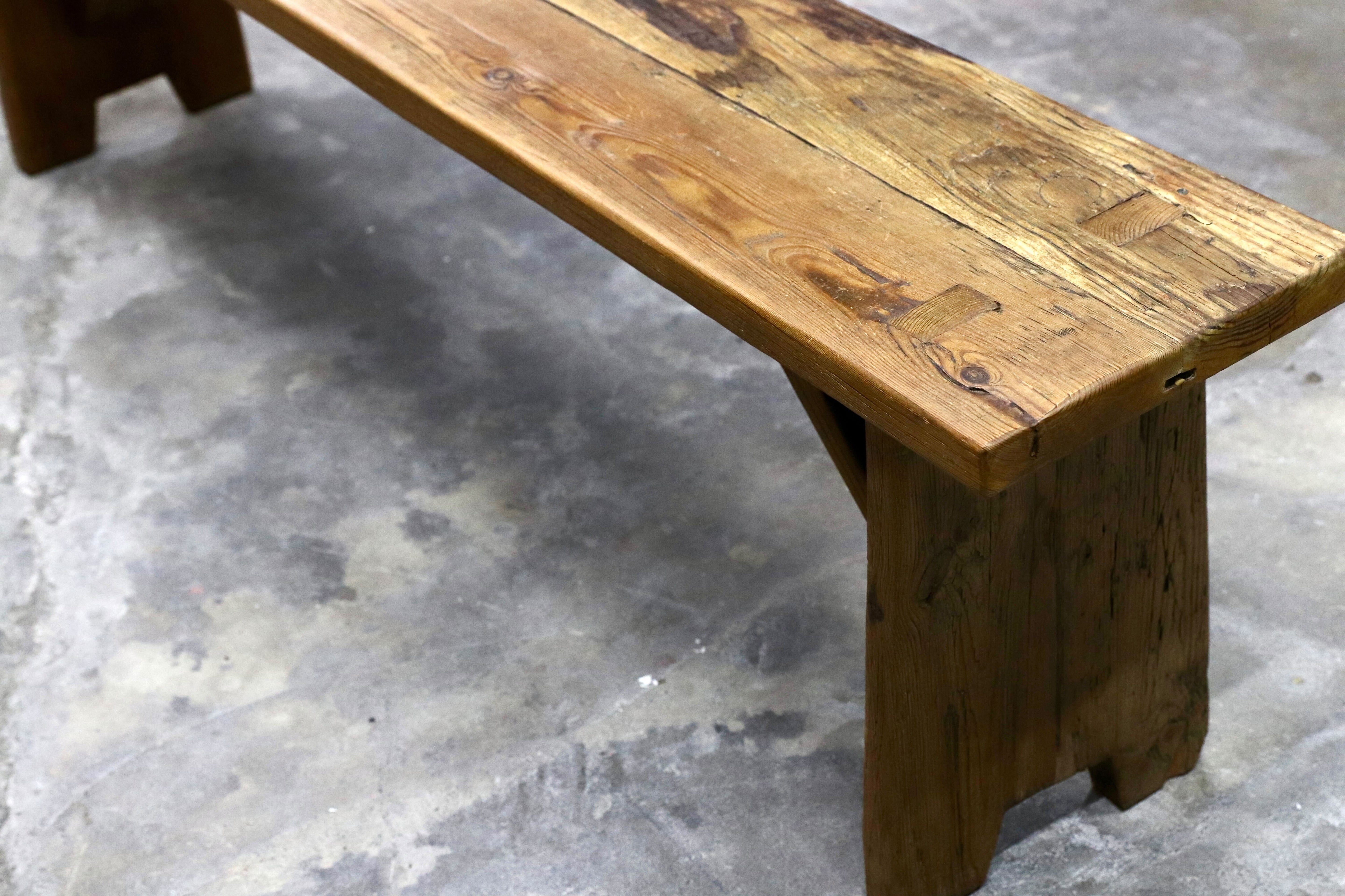 GMIH368○和製アンティーク 古木 ベンチ 飾り台 ディスプレイ台 長椅子 無垢材 和モダン レトロ 古民家