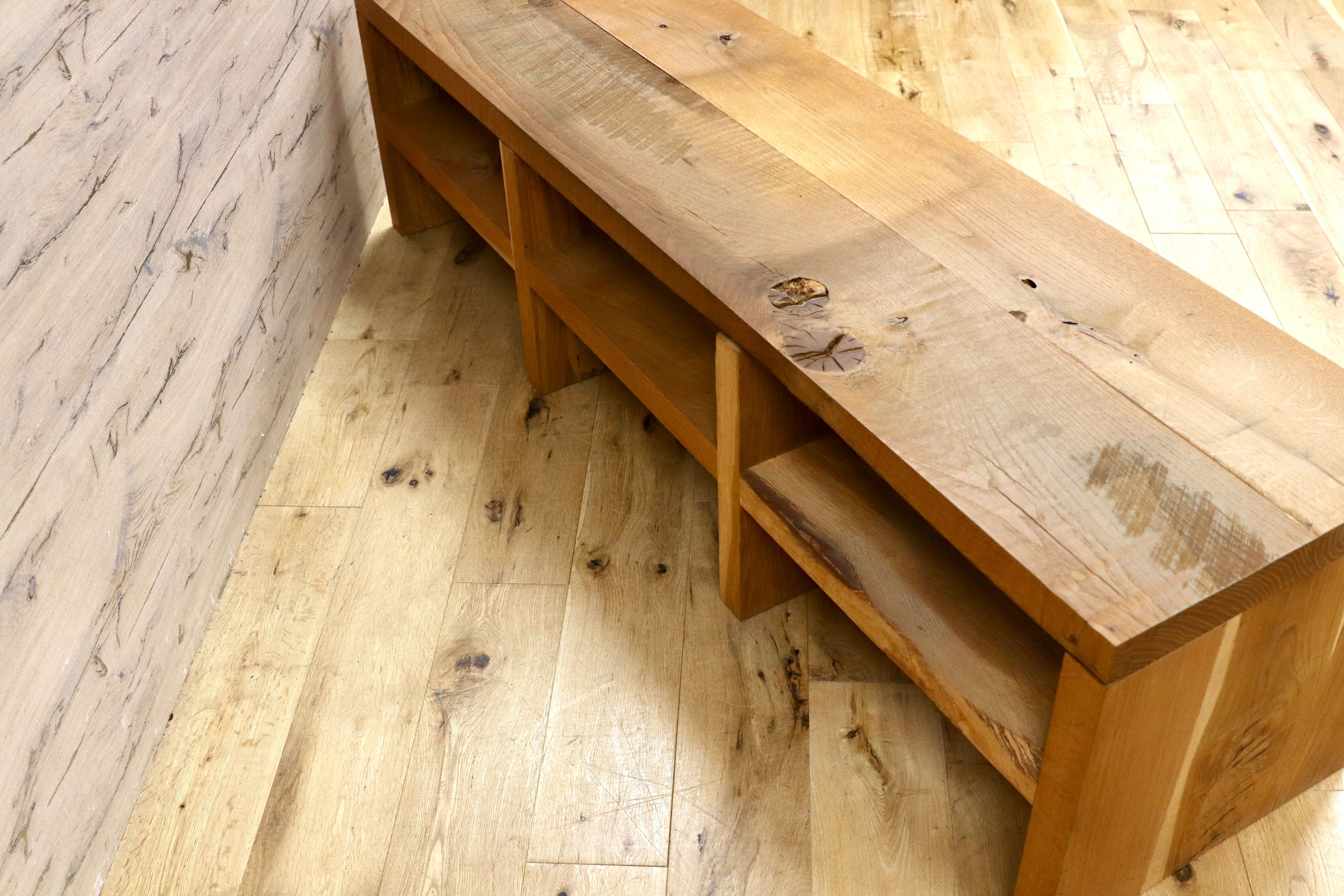 GMHK155○TRUCK / トラックファニチャー BENCH AND SHELVES テレビボード ベンチ オーク無垢材 定価29.7万