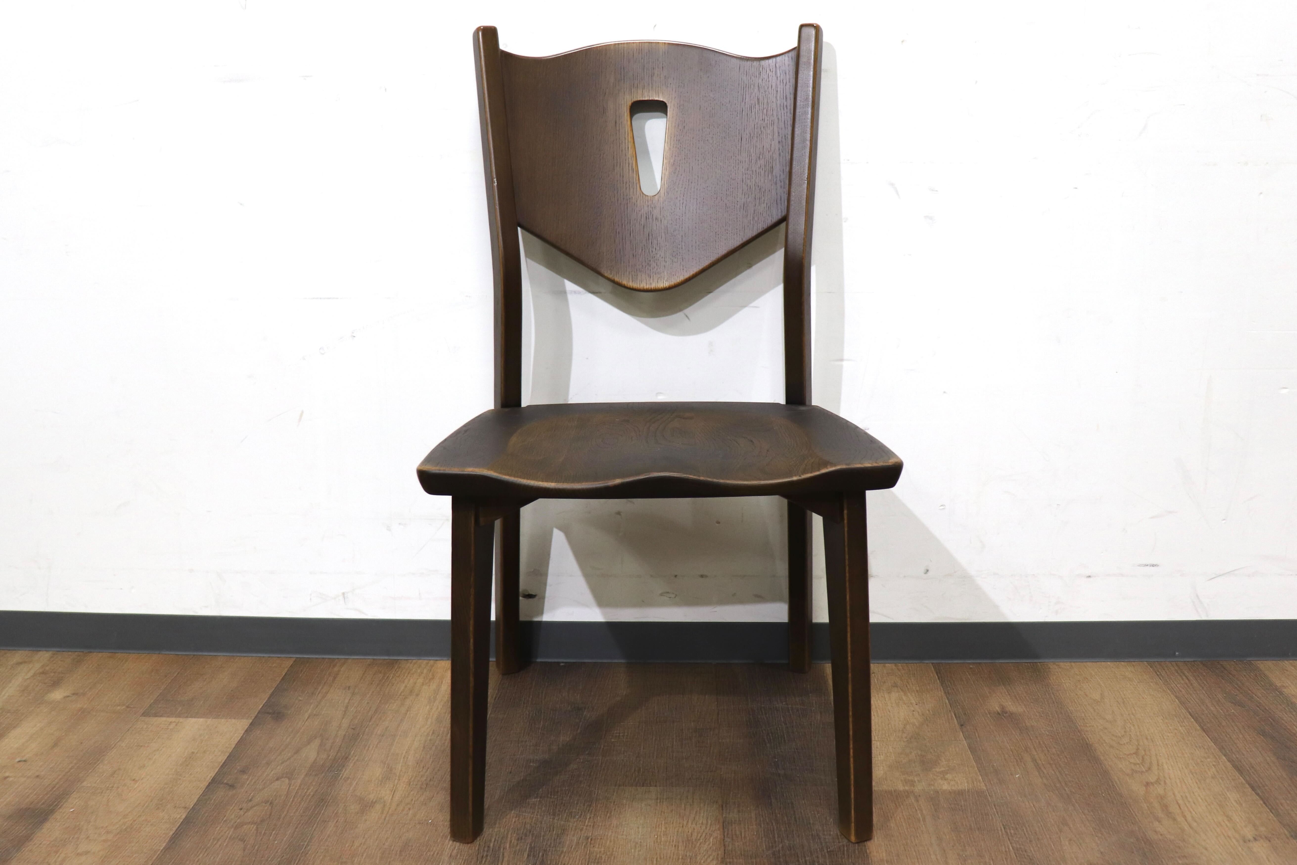 GMHN299D○府中家具 ダイニングチェア アームチェア 食卓椅子 椅子 チェア オーク材 アンティーク調 ベトナム製 定価約4.6万 展示品