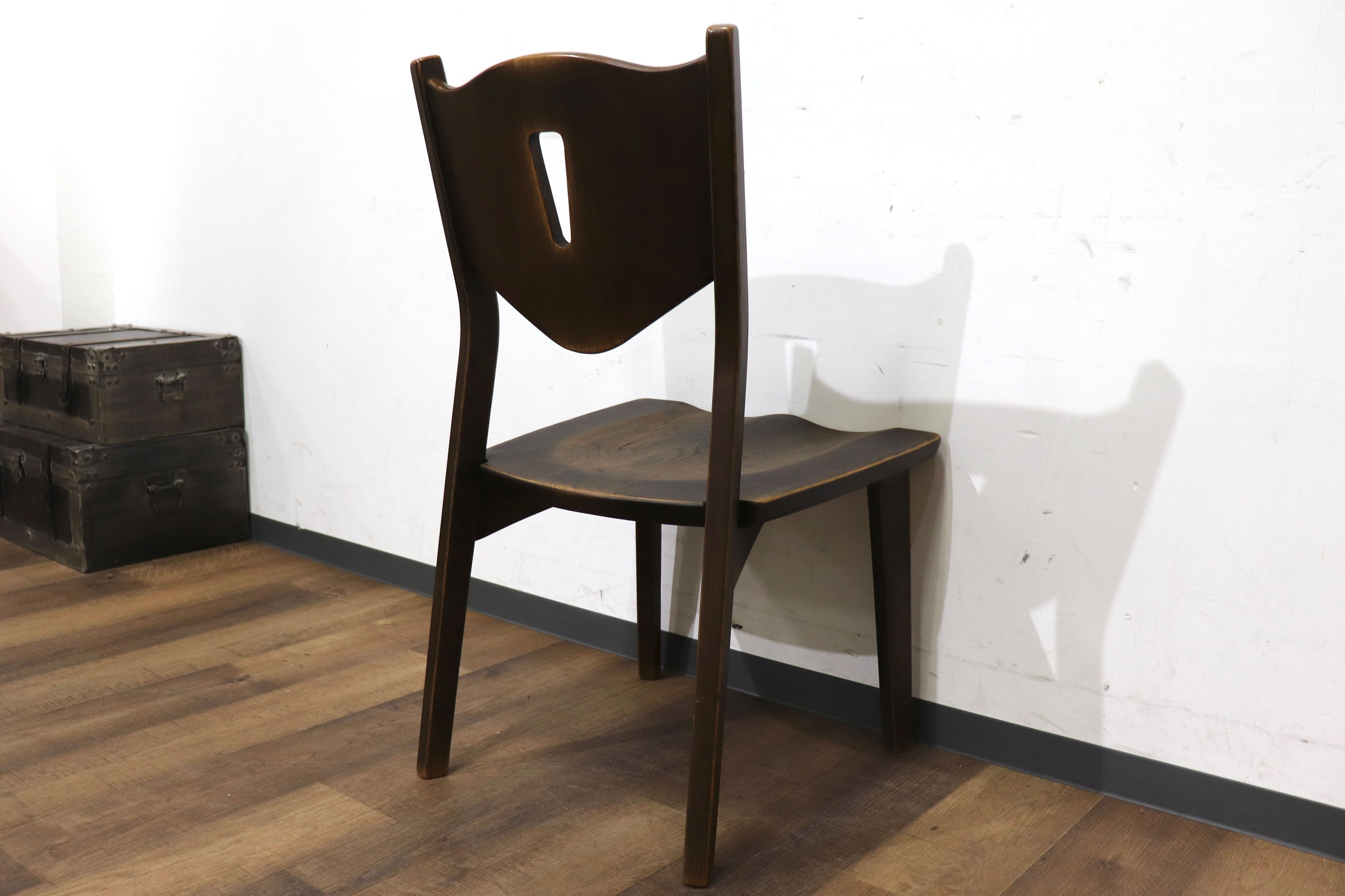 GMHN299D○府中家具 ダイニングチェア アームチェア 食卓椅子 椅子 チェア オーク材 アンティーク調 ベトナム製 定価約4.6万 展示品