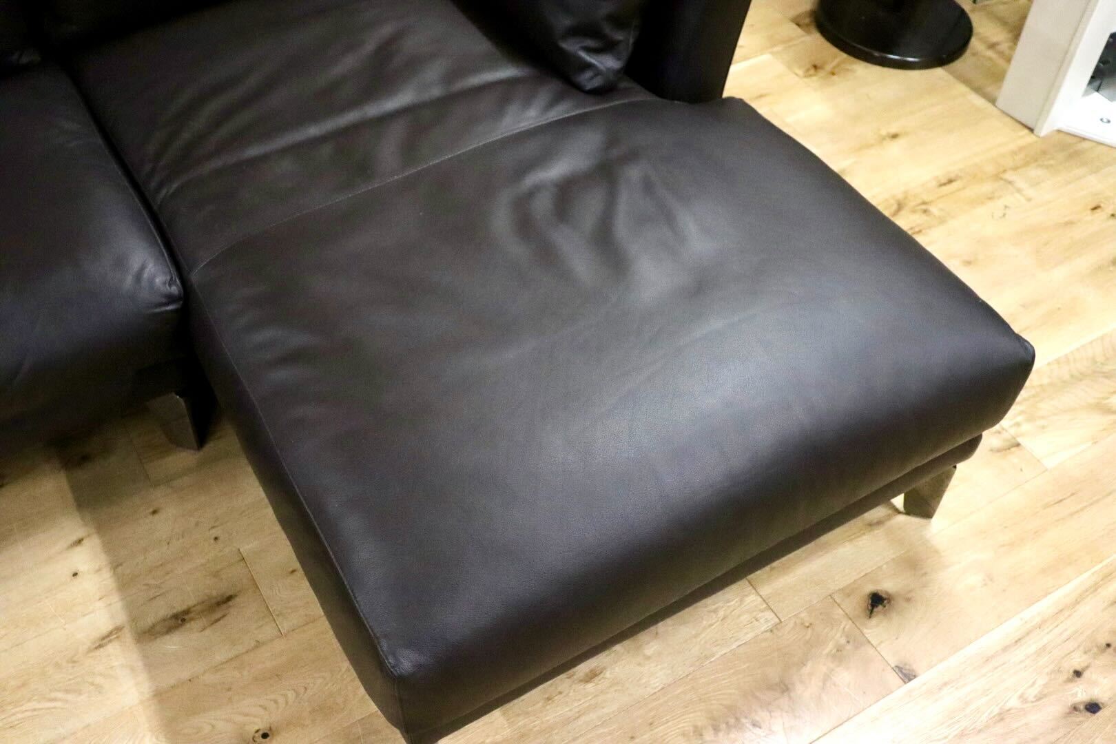 GMHF43○erba / エルバ オーロラ カウチソファ コーナーソファ 本革 フェザー イタリアモダン IDC大塚家具 定価約110万