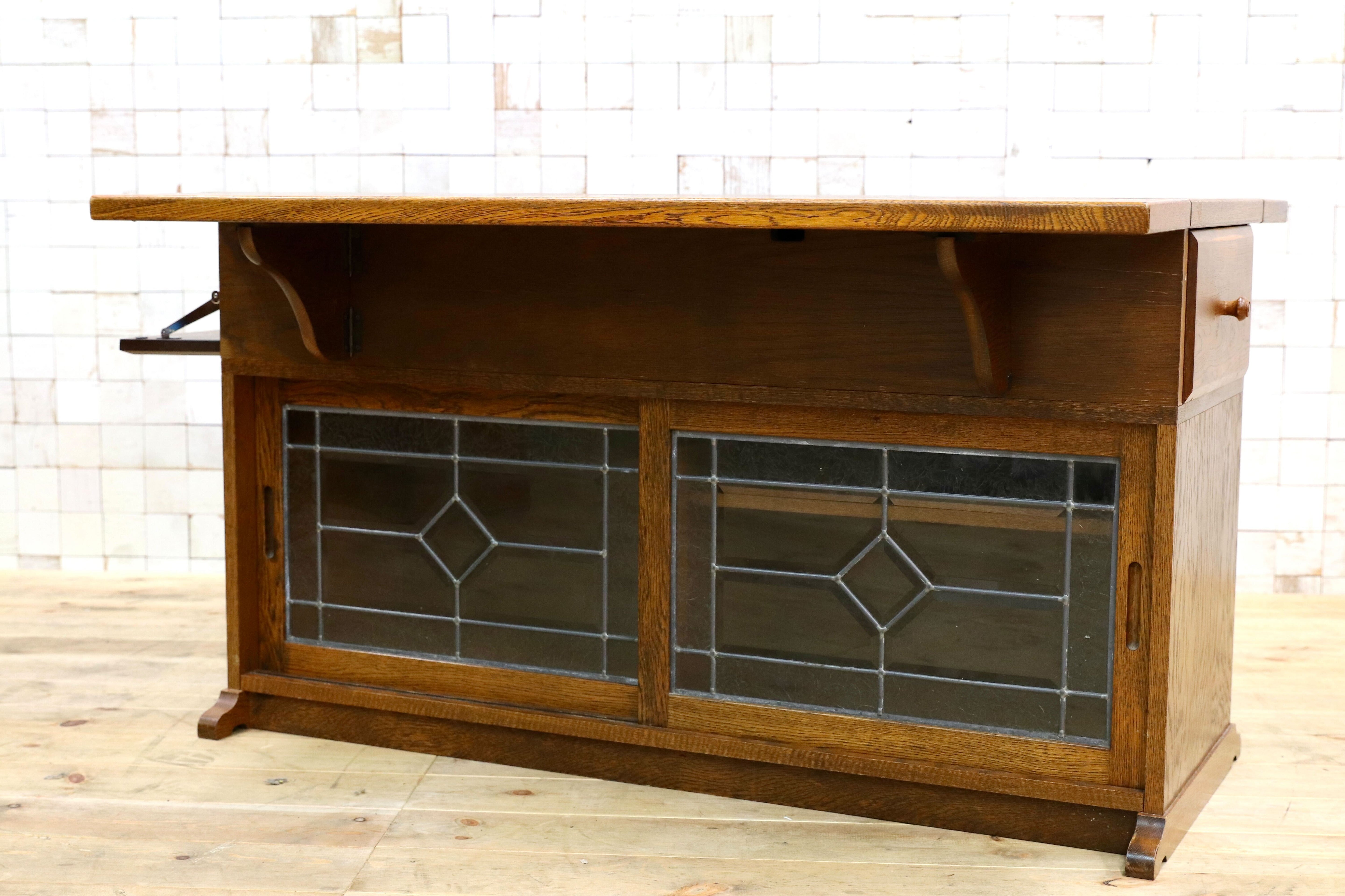 GMIO45○三越家具 Brugge ブルージュ エクステンション バタフライ ダイニングテーブル 食卓テーブル 英国クラシック ヴィンテージ 稀少