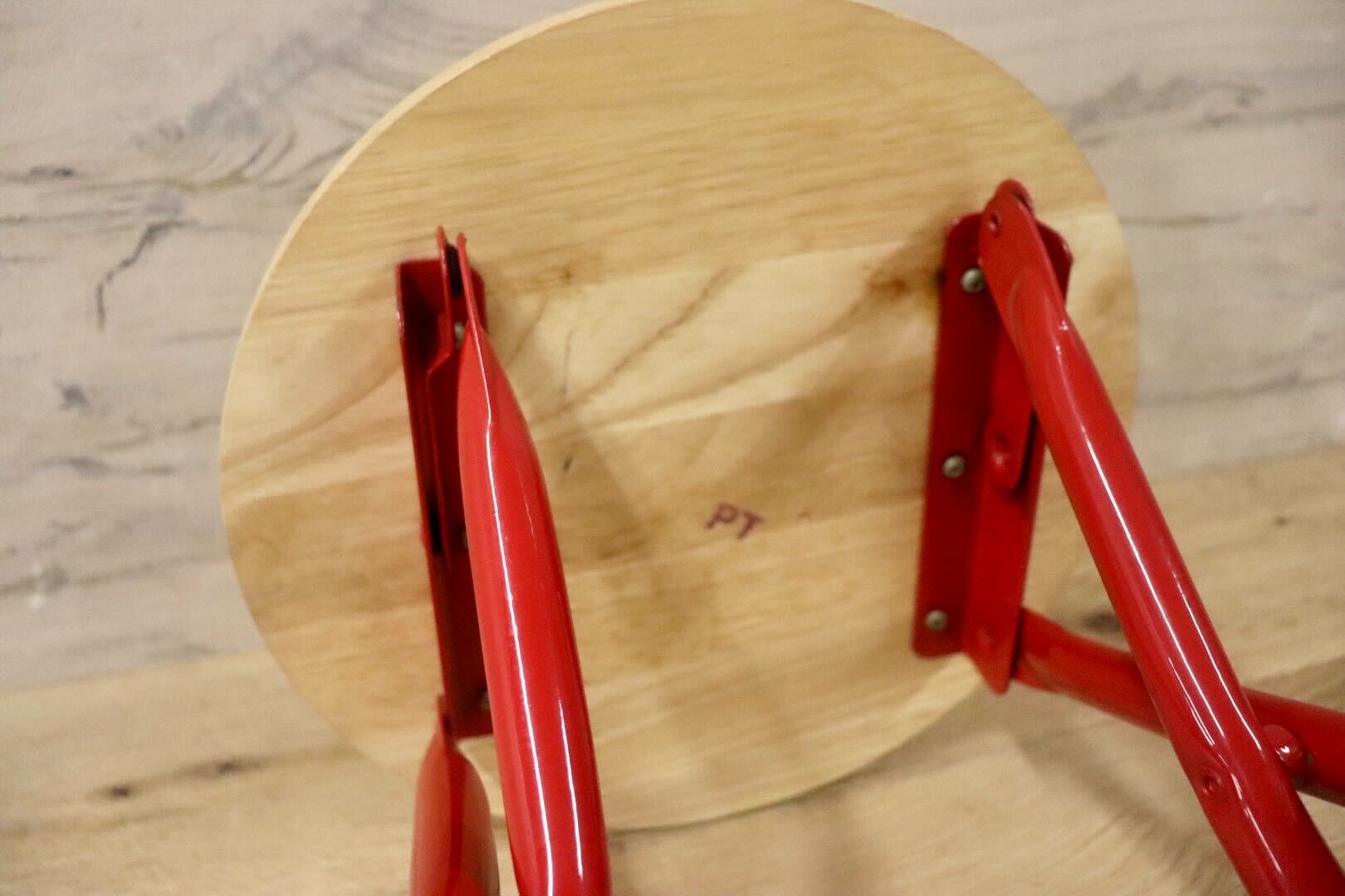 GMIS441◯コカコーラ スツール 昭和レトロ ビンテージ 座面木製 チェア インテリア ディスプレイ 稀少