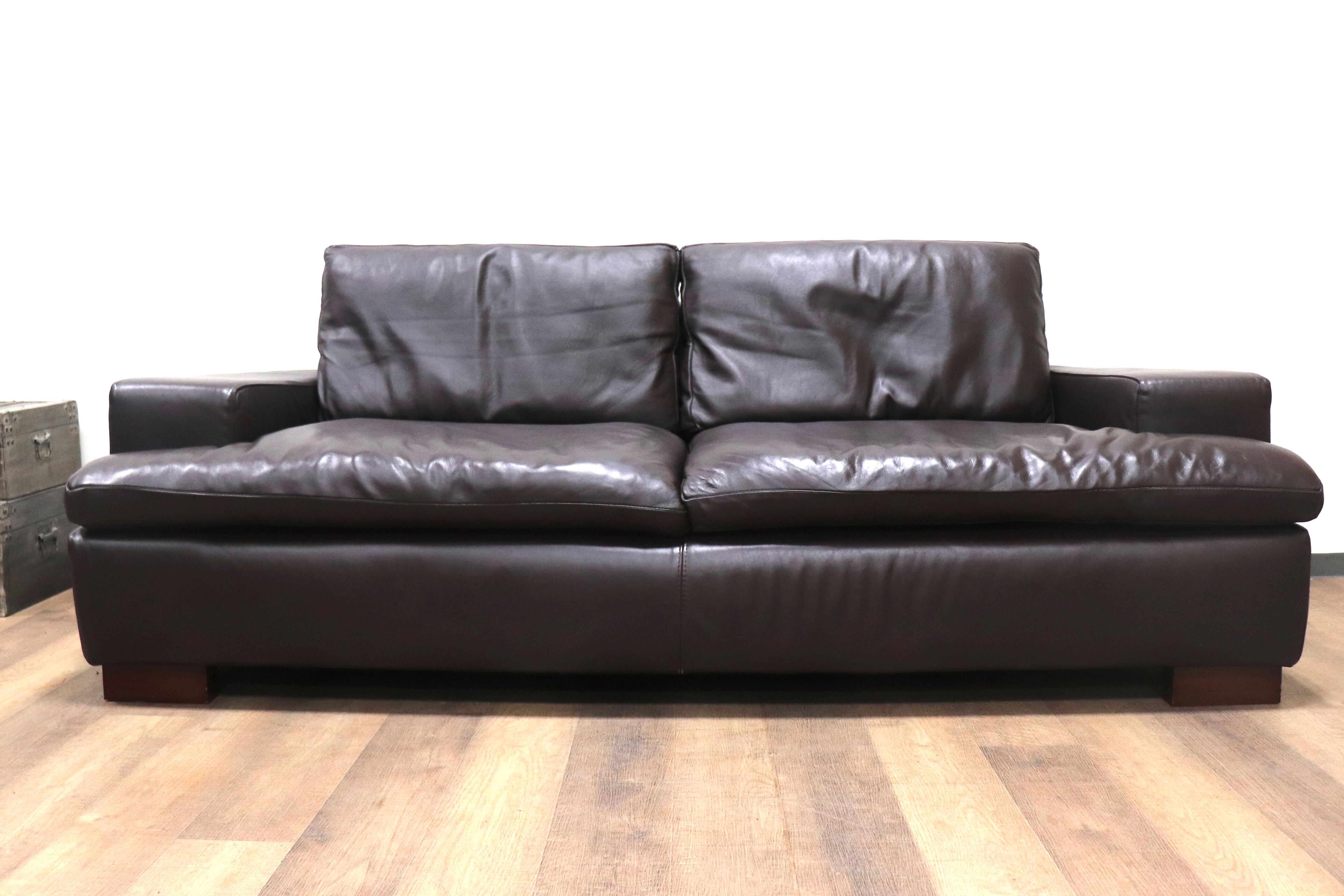 GMGT196○ACTUS/ アクタス five by five ファイブバイファイブ GRAHAM SOFA グラハムソファ 2.5人掛けソファ ラブソファ 総革 定価約40万