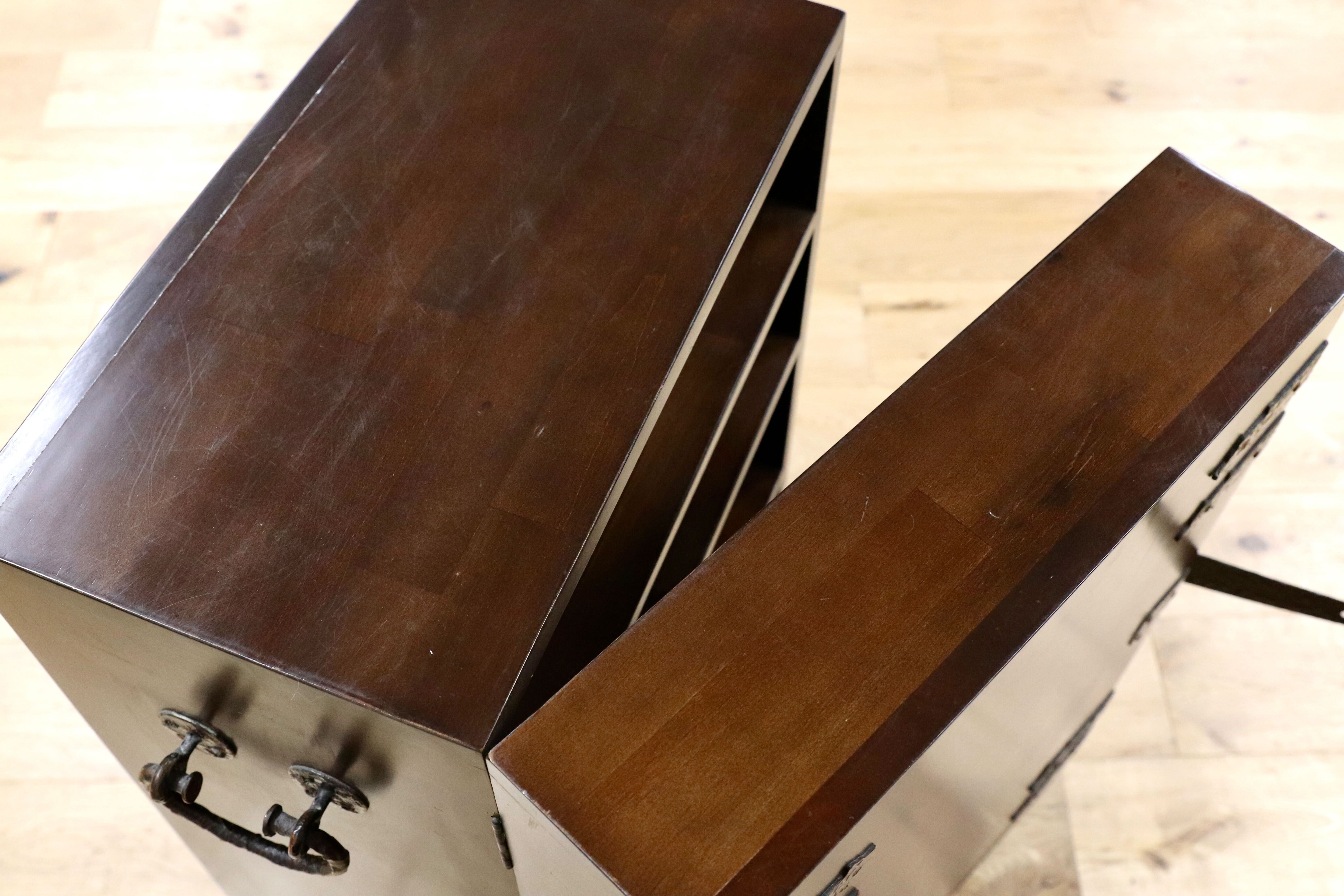 GMHN4○KOIZUMI / 小泉産業 チェスト ワゴン からくり収納 和モダン 和家具 木製 民芸家具 レトロ カントリー
