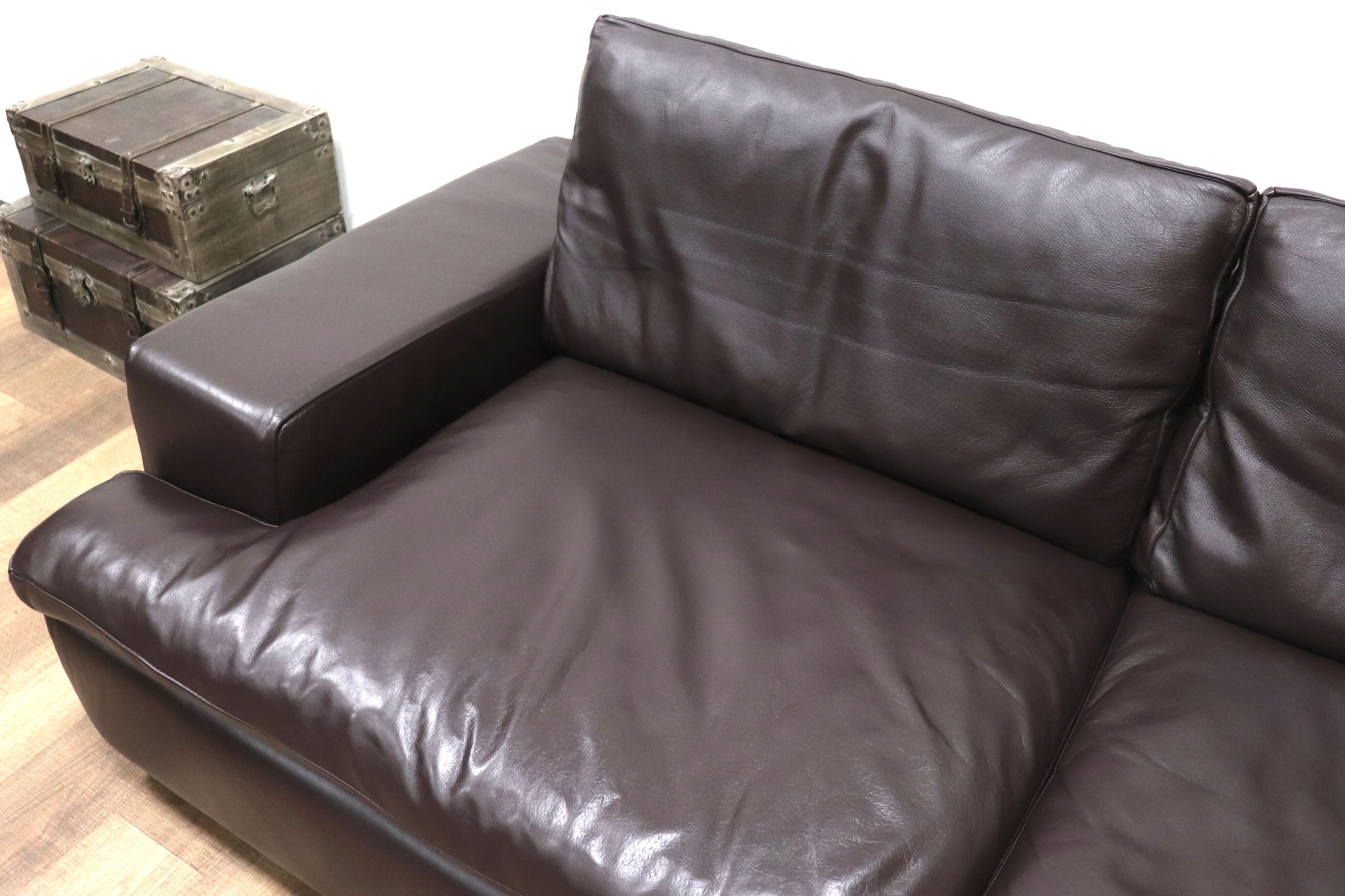 GMGT196○ACTUS/ アクタス five by five ファイブバイファイブ GRAHAM SOFA グラハムソファ 2.5人掛けソファ ラブソファ 総革 定価約40万