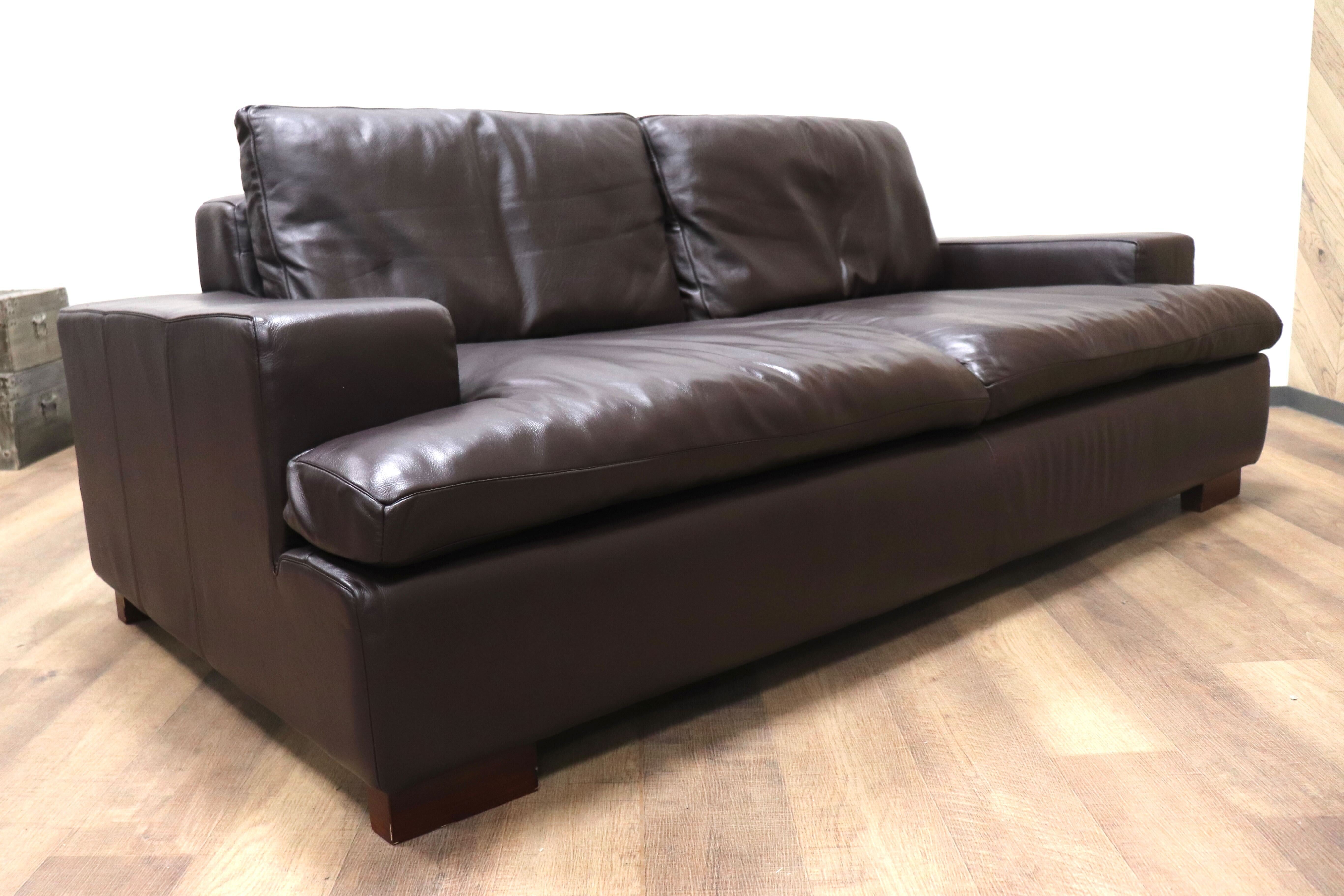 GMGT196○ACTUS/ アクタス five by five ファイブバイファイブ GRAHAM SOFA グラハムソファ 2.5人掛けソファ ラブソファ 総革 定価約40万