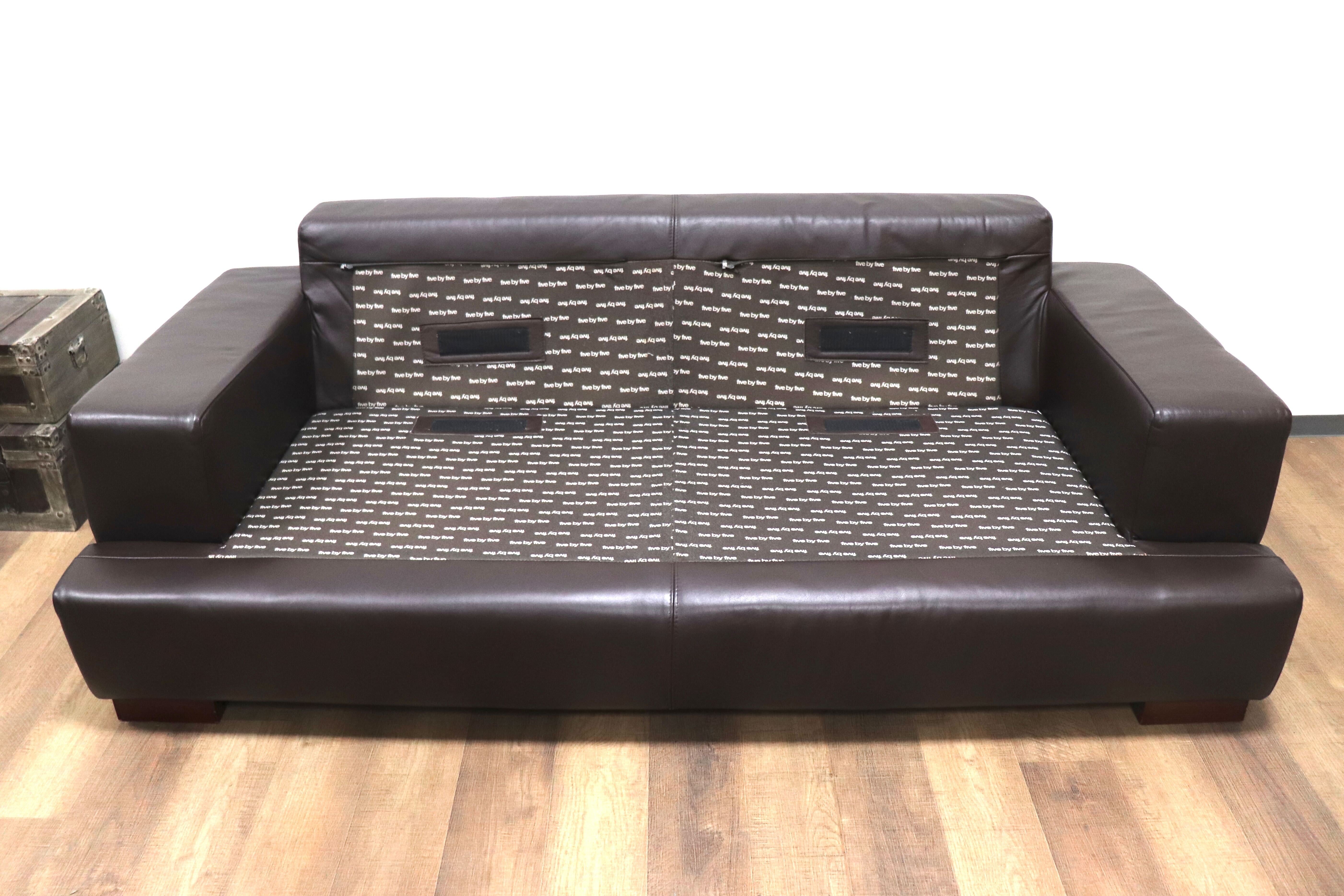 GMGT196○ACTUS/ アクタス five by five ファイブバイファイブ GRAHAM SOFA グラハムソファ 2.5人掛けソファ ラブソファ 総革 定価約40万