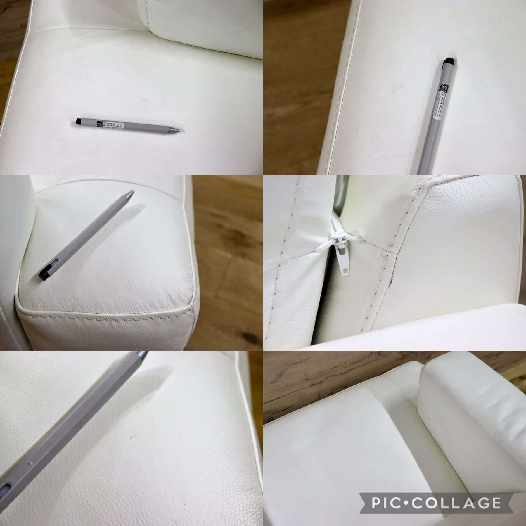 GMHK137○IDC大塚家具 1人掛けソファ シングルソファ アームチェア 本革 ホワイト ヘッドレスト スタイリッシュ モダン