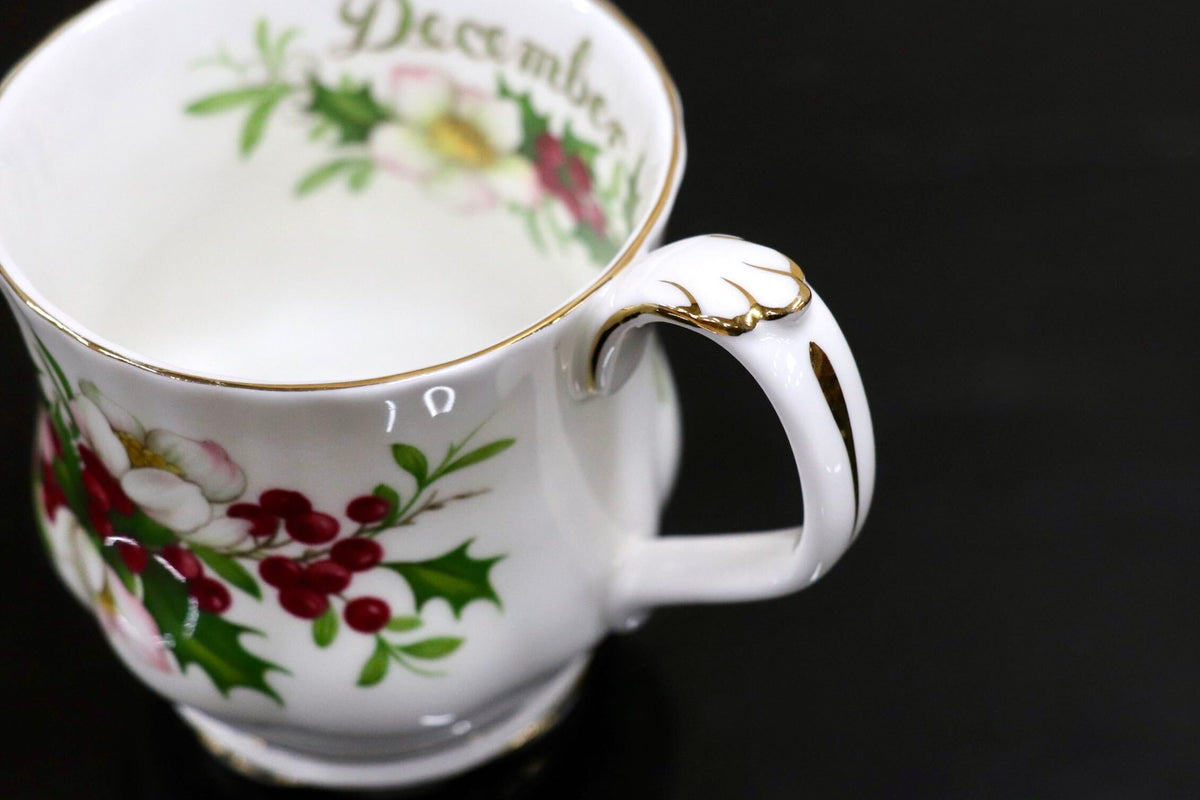 GMJO141Q◯ROYAL ALBERT / ロイヤルアルバート FLOWER OF THE MONTH フラワー オブ ザ マンス Bone China マグカップ 西洋 廃盤 稀少