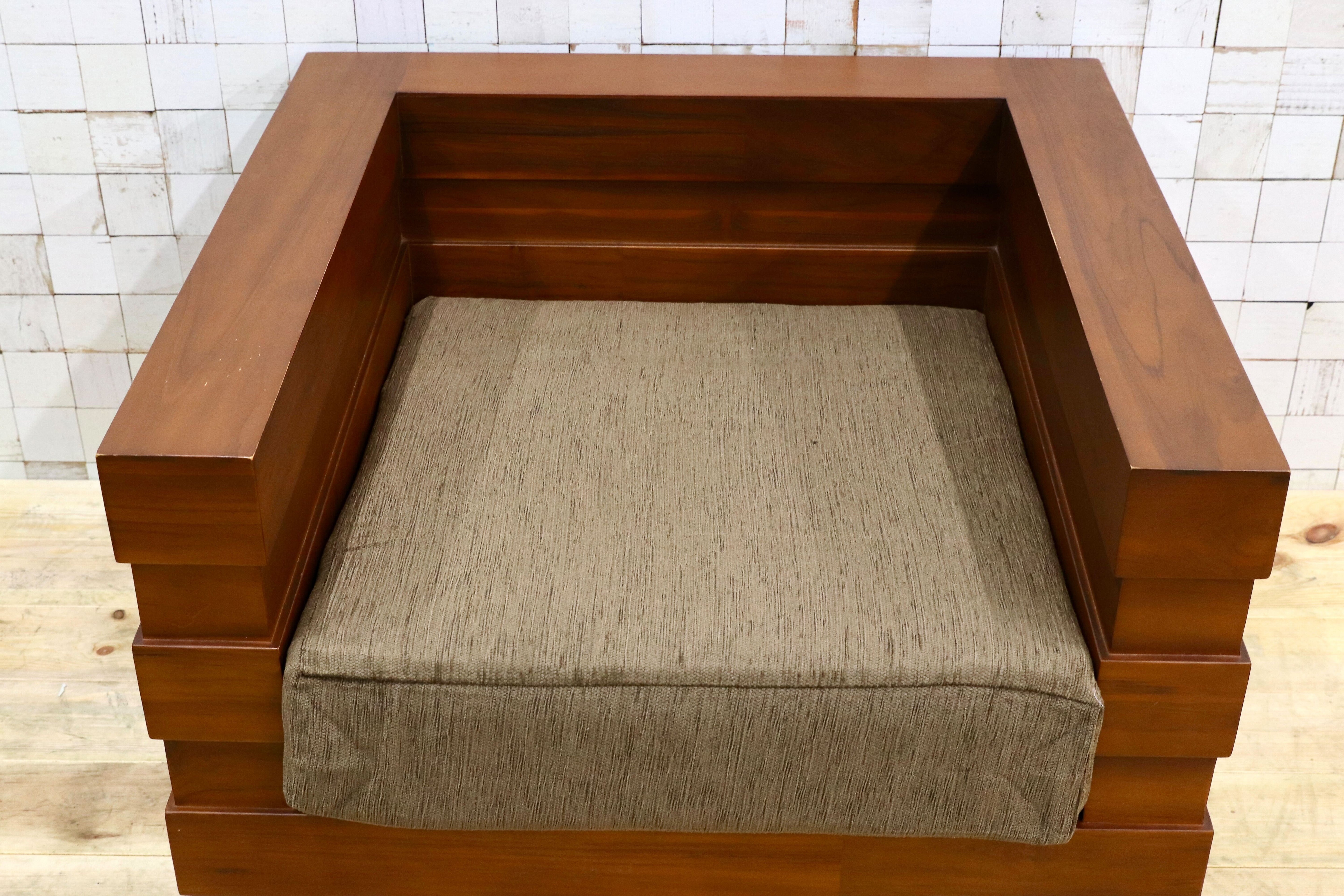 GMHO70○SCANTEAK / スキャンティーク JASEN ジェイセン 1人掛けソファ シングルソファ チーク材 北欧スタイル 約19万