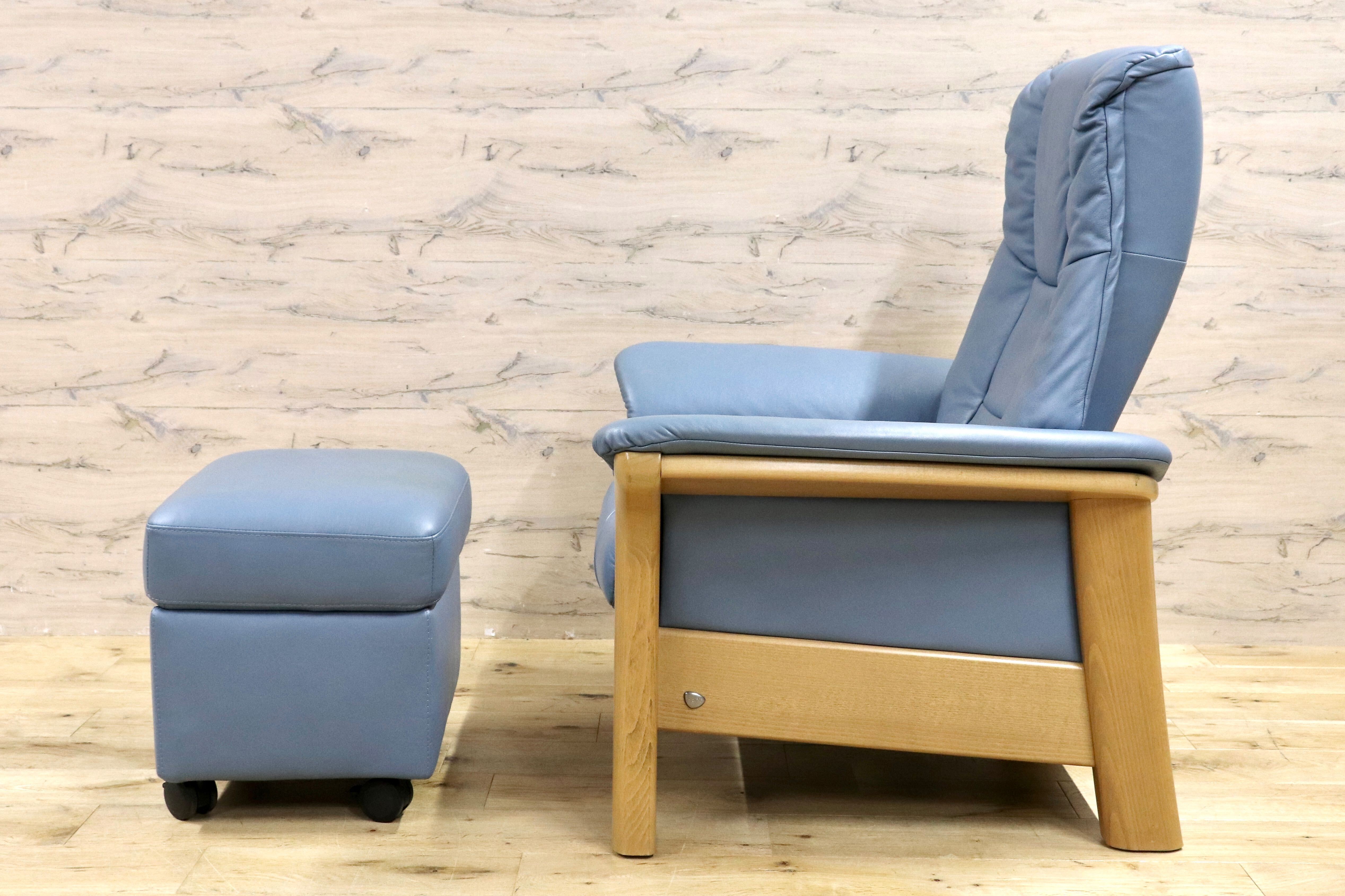 GMIS99○EKORNES / エコーネス ストレスレスチェア リクライニングチェア オットマン セット レザー 北欧 ノルウェー