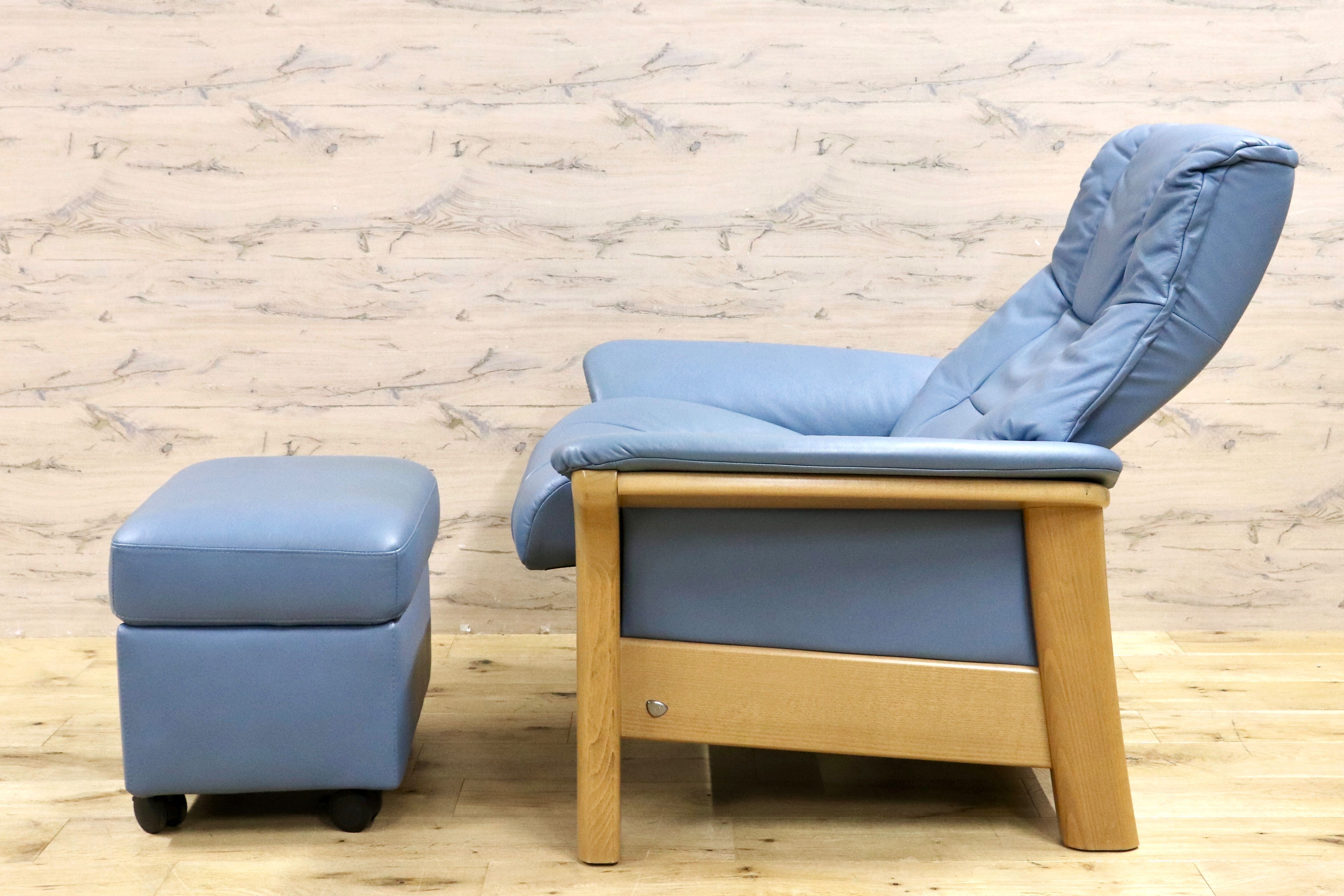 GMIS99○EKORNES / エコーネス ストレスレスチェア リクライニングチェア オットマン セット レザー 北欧 ノルウェー