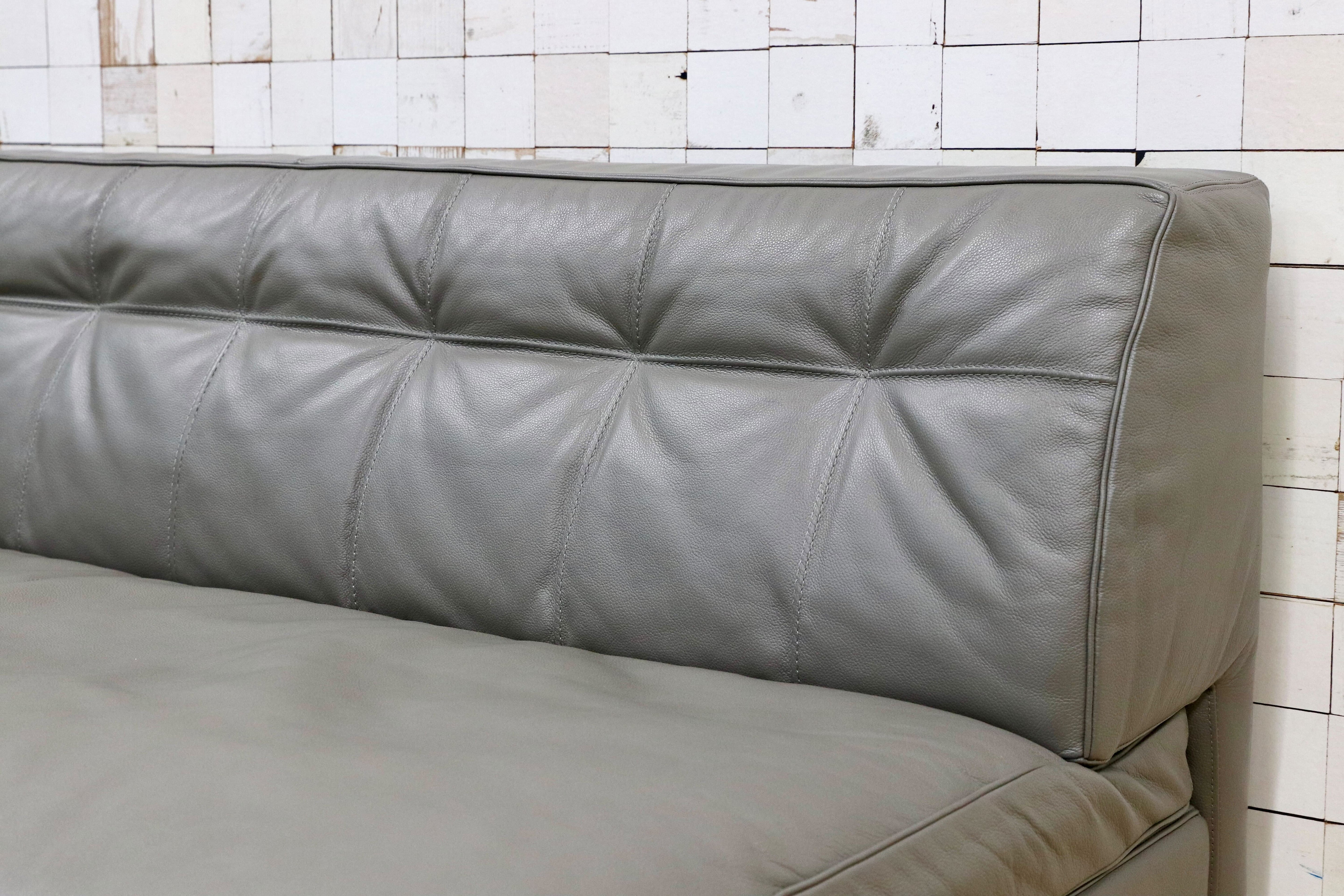 GMHO67○Cassina / カッシーナ 249 VOLAGE EX-S 2人掛けソファ ラブソファ フィリップ・スタルク 本革 Xランク グレー 定価約180万