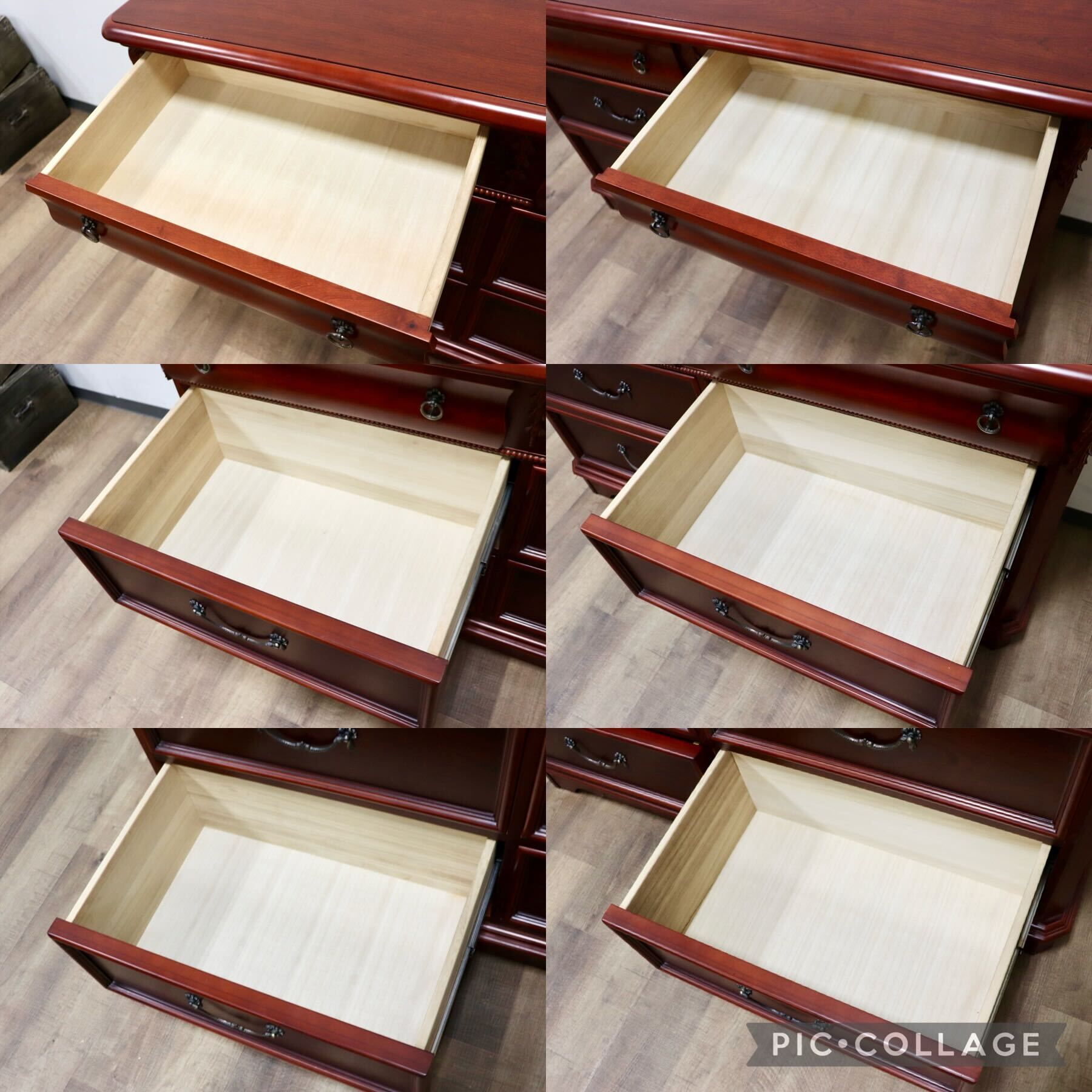 GMGS234○Lynn Hollyn / リンホーリン サイドボード リビングボード 3段チェスト 収納家具 エレガント クラシック IDC大塚家具 定価約18万