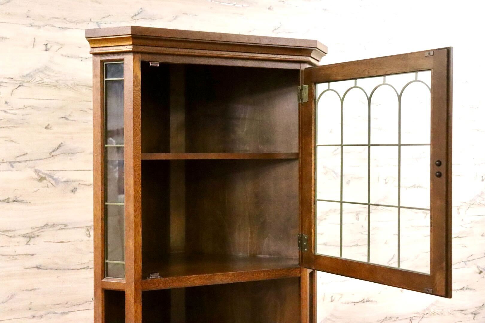 GMGH423○karimoku / カリモク コーナーキャビネット 飾り棚 収納家具 キャビネット クラシカル 国産家具 定価約21.6万