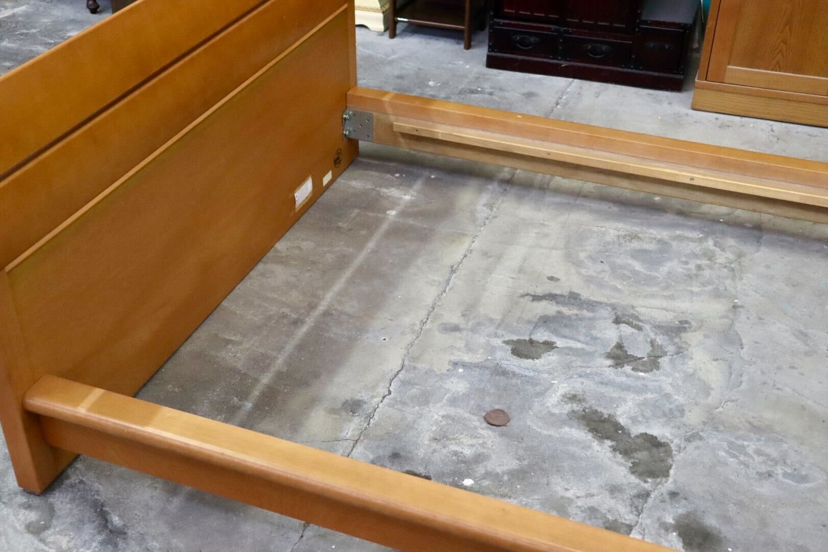 GMIH350○府中家具 SDシリーズ サクラ ダブルベッド ベッドフレーム 無垢材 高級家具 ロータイプ すのこ 国産家具