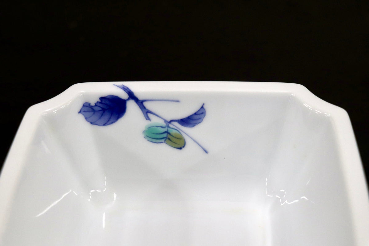 GMJO141S◯Noritake / ノリタケ 乃りたけ 日本の食器 柿右衛門写し 角鉢 向付 銘々鉢 角皿 小皿 和食器 陶器 和モダン 廃盤 稀少 5個セット
