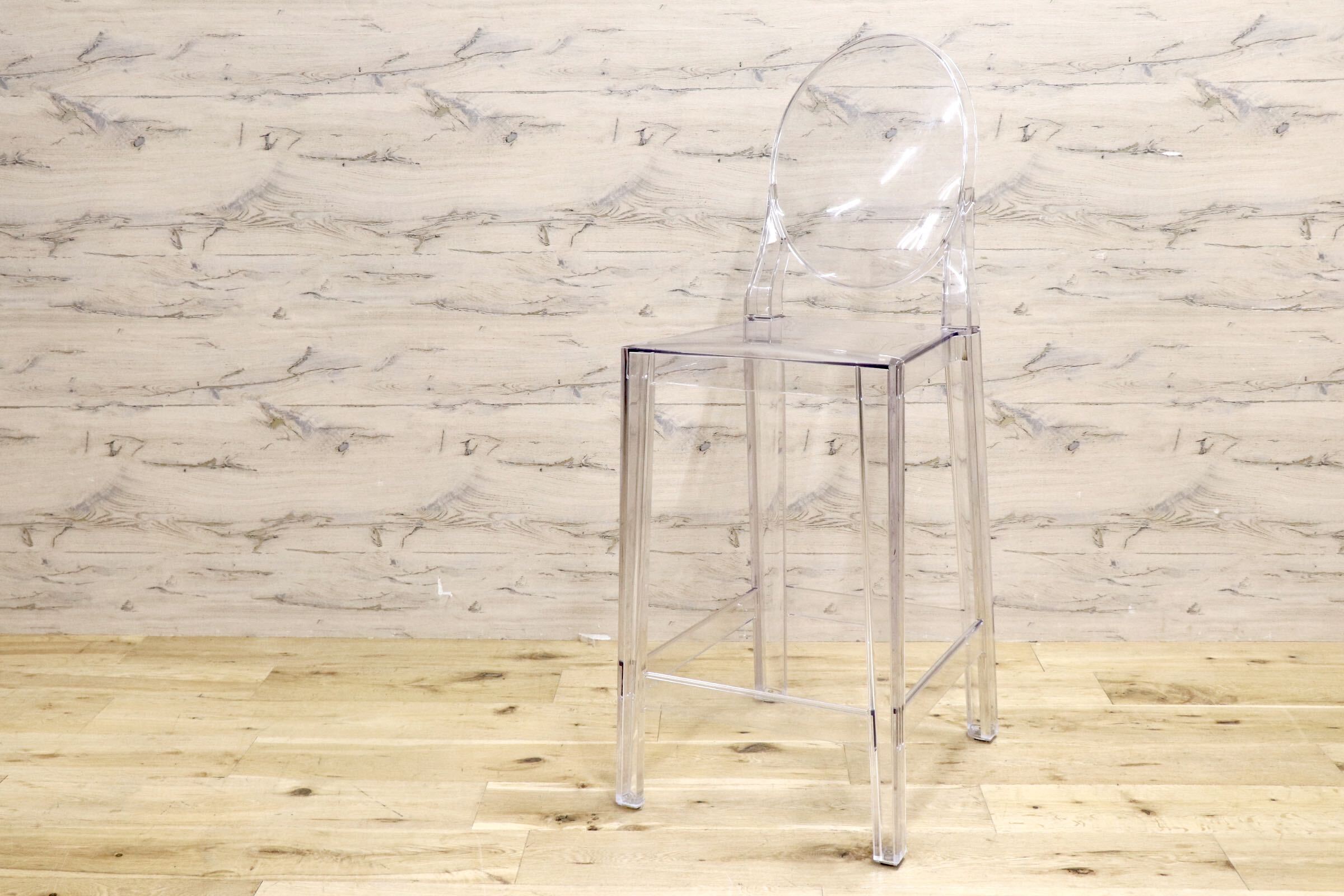 GMJS117○Kartell / カルテル ONE MORE ワンモア 65 椅子 カウンターチェア ハイスツール バーチェア クリア モダン 定価約7.7万