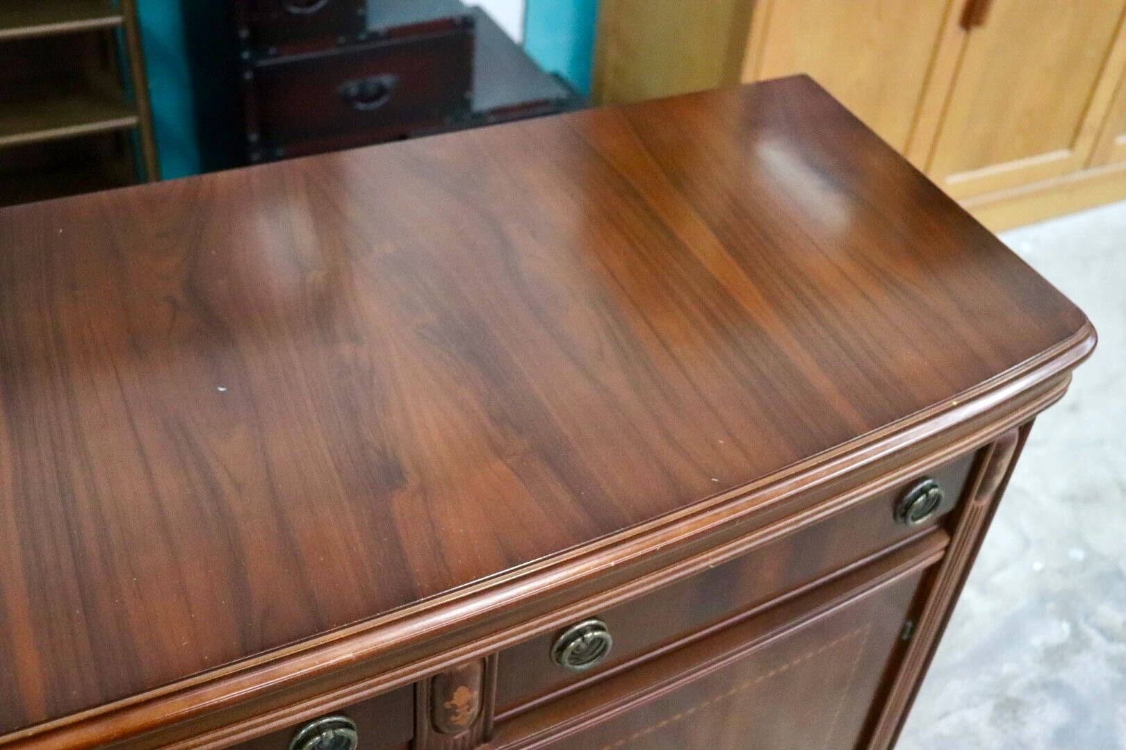 GMIH395○KOHER QC / コヘール サイドボード リビングボード キャビネット マホガニー 象嵌細工 スペイン 最高級 クラシック 飾り棚